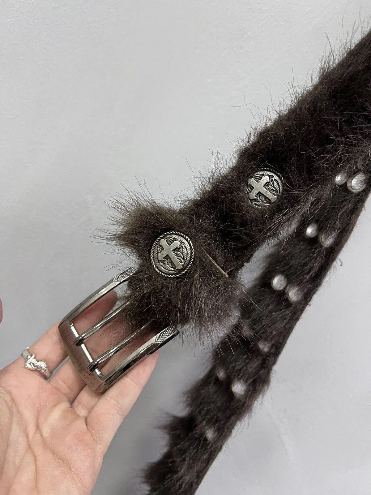 Other Vintage fur fuzzy hystericglamour style punk belt Size ONE SIZE - 6 Thumbnail