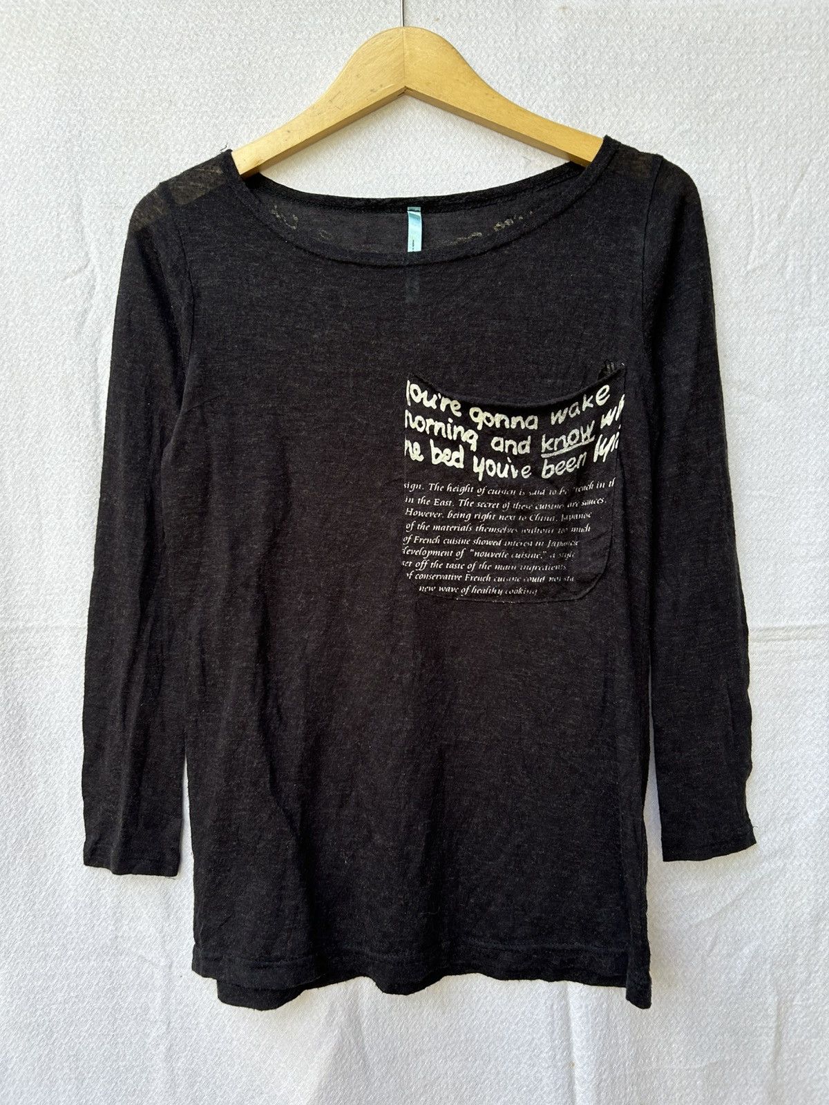 If Six Was Nine × Japanese Brand × Le Grande Bleu (L.G.B.) Love holic japanese styled poem mesh longsleeve Size US M / EU 48-50 / 2 - 1 Thumbnail