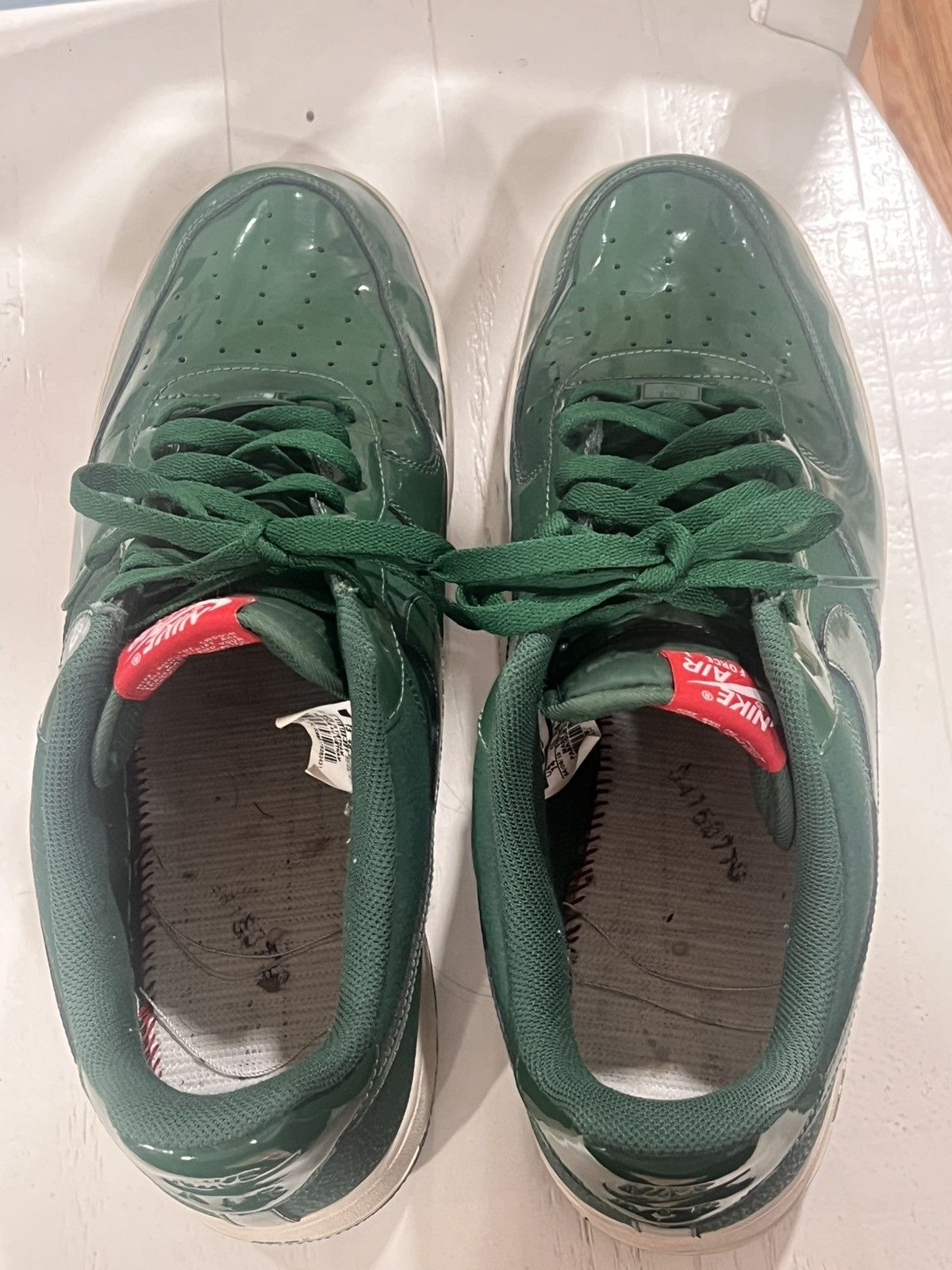 Nike Nike Air Force One 07’ Patent Leather “Gorge Green” Size US 14 / EU 47 - 6 Thumbnail