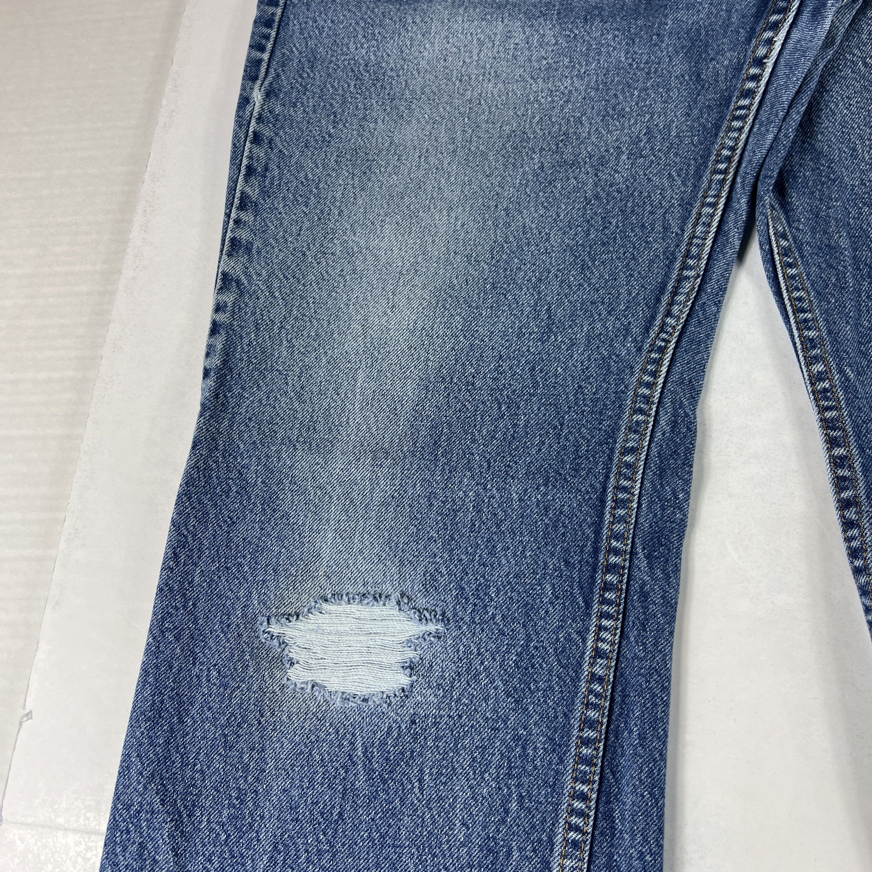 Levi's × Vintage VTG Levi's Jeans 517 Boot Cut Blue Faded Distressed Denim Size US 36 / EU 52 - 4 Thumbnail