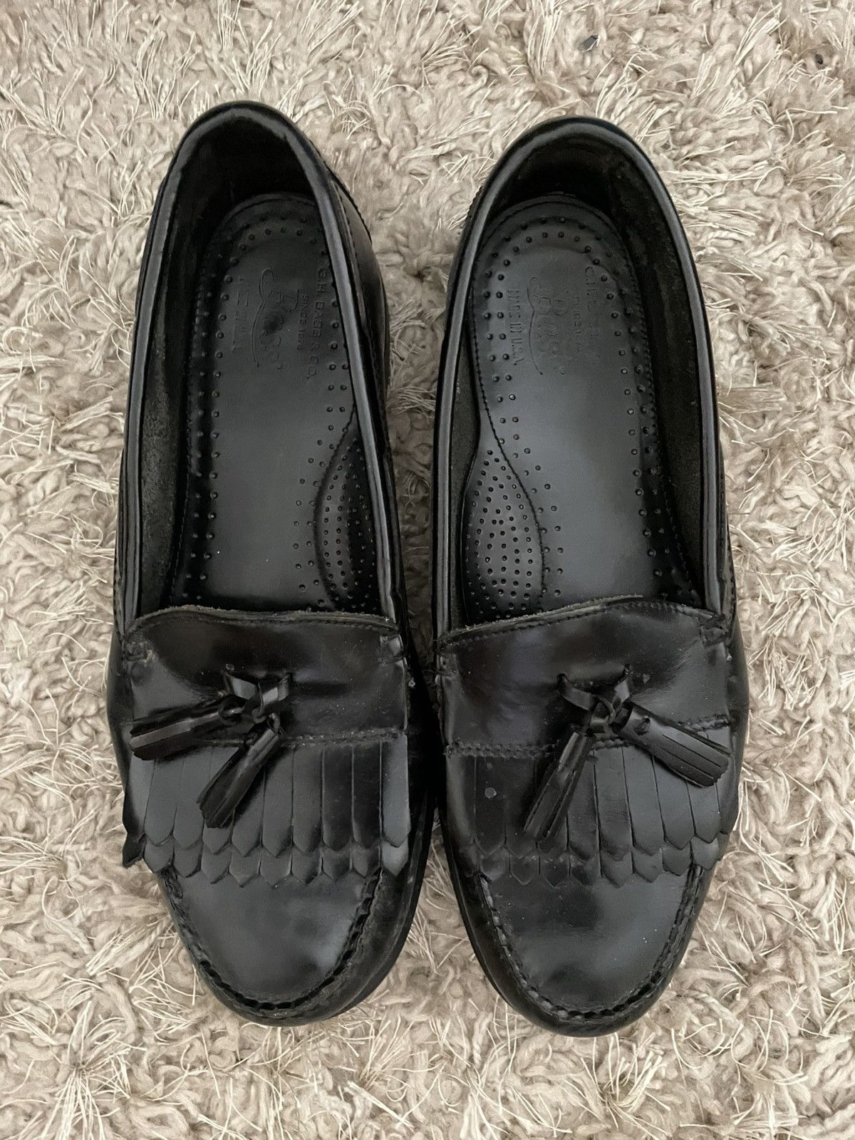 G.H. Bass & Co. GH Bass Black Leather Tassel Loafer Size US 9.5 / EU 42-43 - 5 Thumbnail