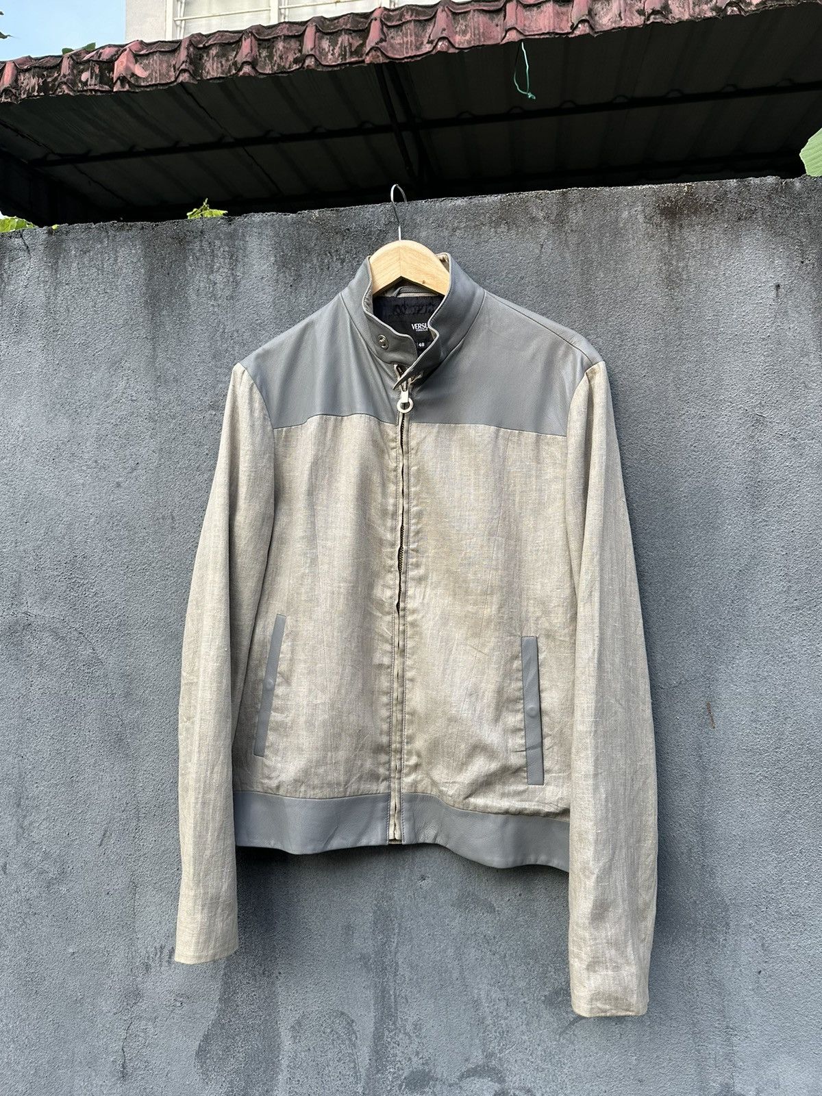Versace 👹Versus Versace Wool Bomber Jacket Size US M / EU 48-50 / 2 - 1 Thumbnail