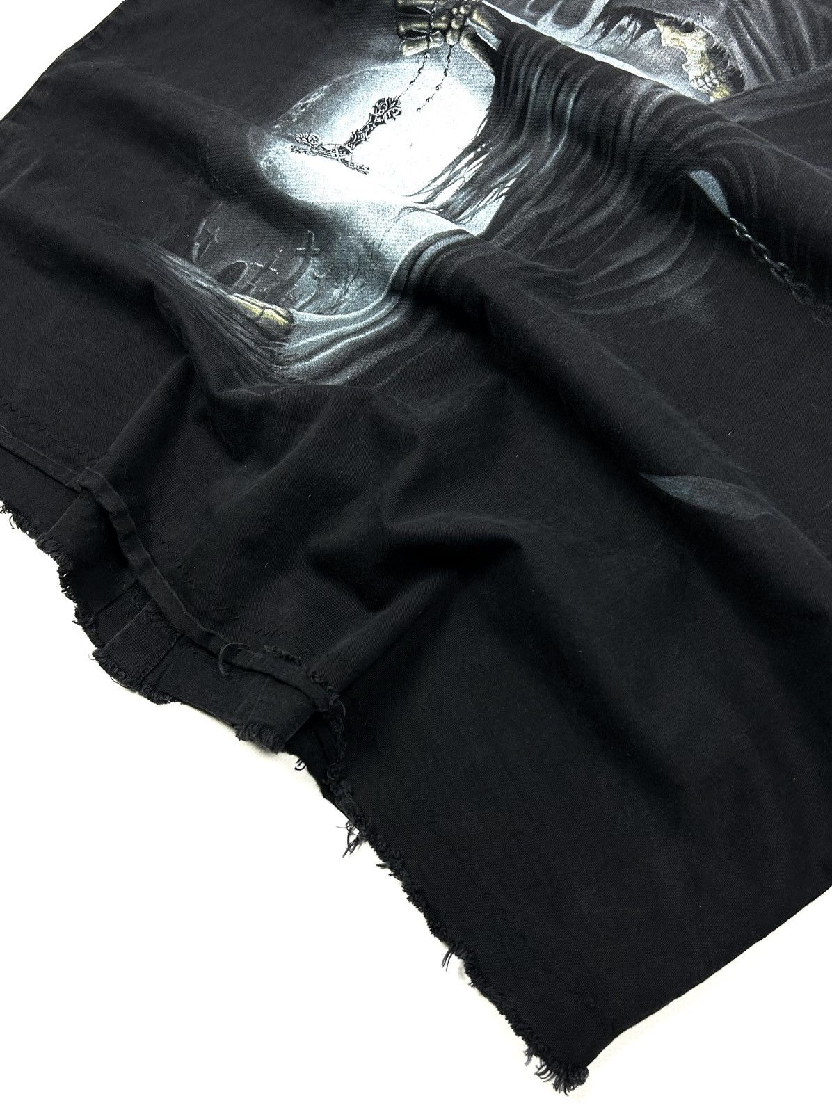 Band Tees Vintage Spiral Black Denim Vest Death Graphic Skull XXL Y2K Size US XXL / EU 58 / 5 - 11 Thumbnail