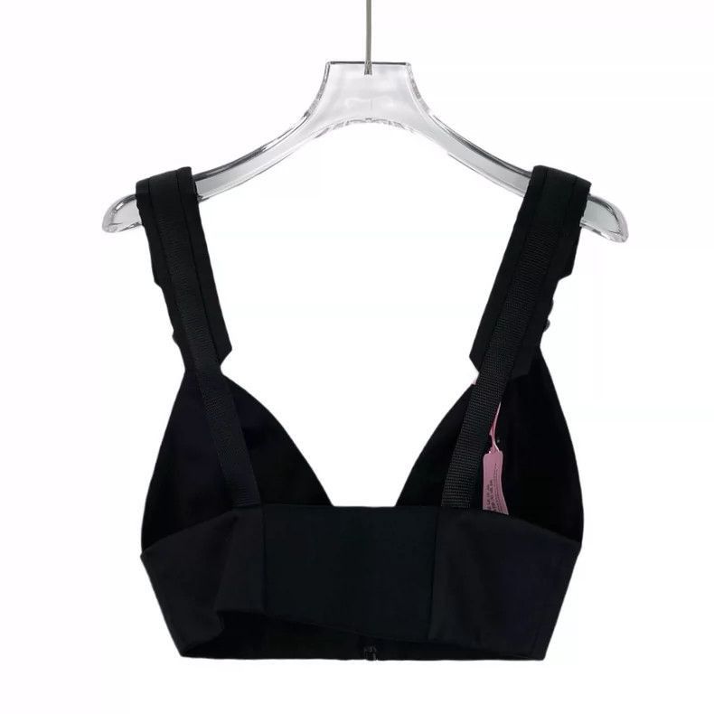 Prada Black Prada Triangle Logo Camisole Top -2505 Size S / US 4 / IT 40 - 2 Thumbnail