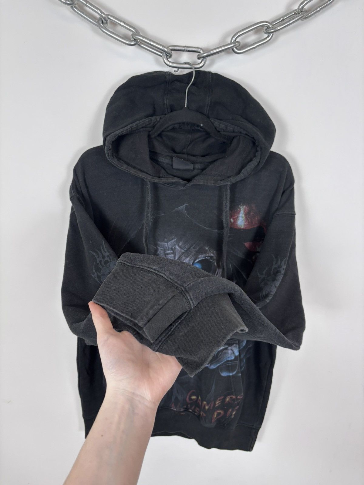 Other Spiral Direct Y2K Big Skeleton Skulls Gamer Black Hoodie Size US L / EU 52-54 / 3 - 9 Thumbnail