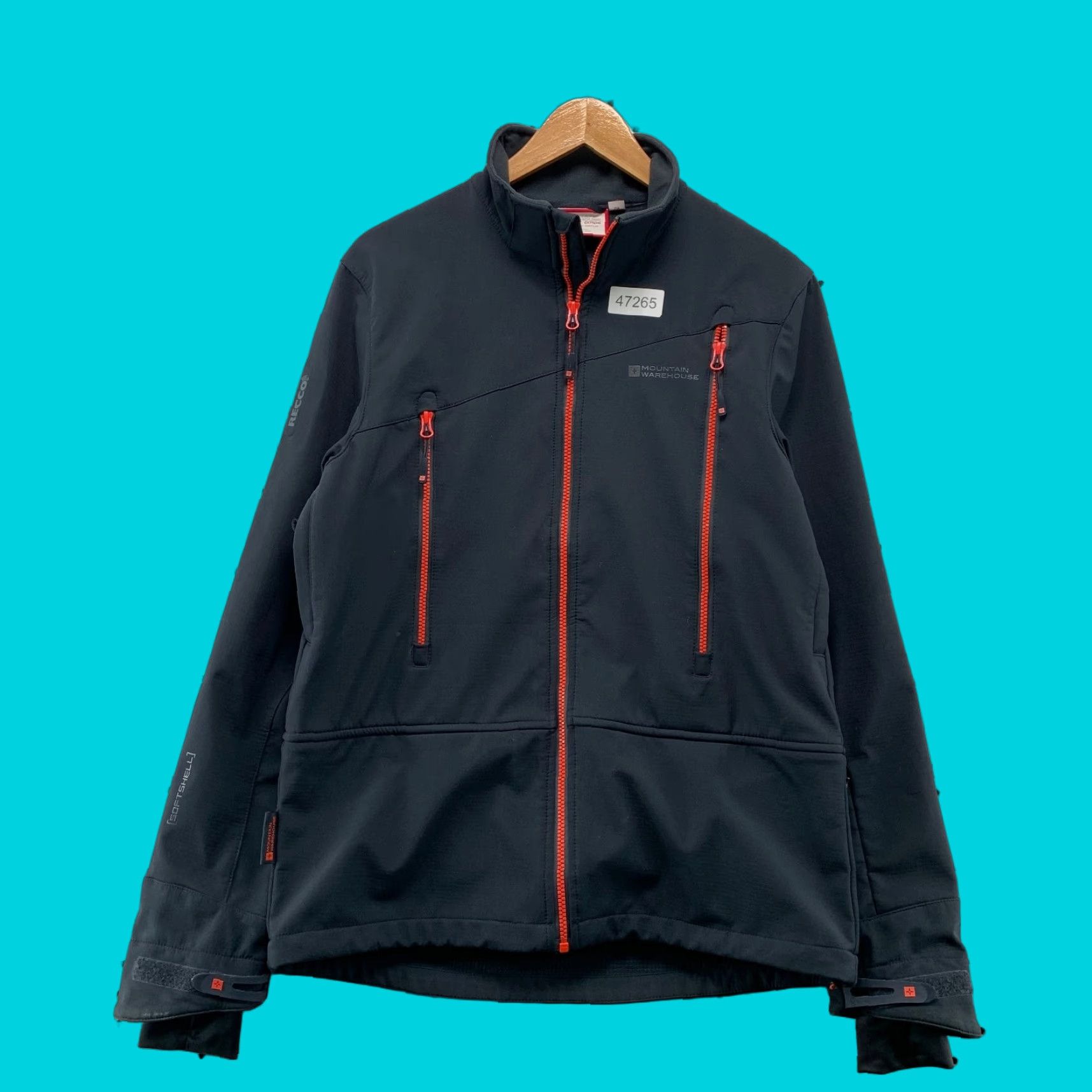 Warehouse Moutain Warehouse Extreme Ski Jacket Mens Small RECO Shell Zipper Armpit Skiing Winter Black Polyester Softshell Jacket Mens Small Size US S / EU 44-46 / 1 - 1 Thumbnail