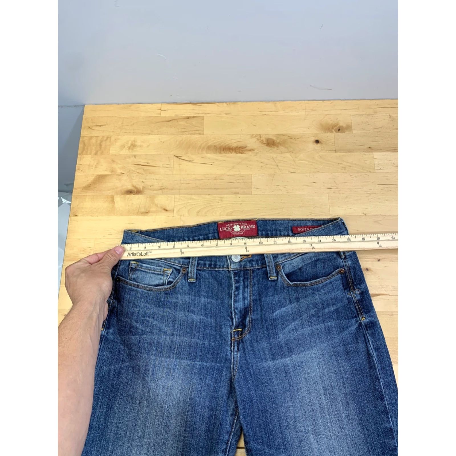 Lucky Brand Lucky Brand Jeans Women 12 31 Reg Sofia Boot Blue Casual Work Travel 5-Pocket Denim Blue Modern Regular Women’s Shoes? Size 34" / US 12 / IT 48 - 7 Thumbnail