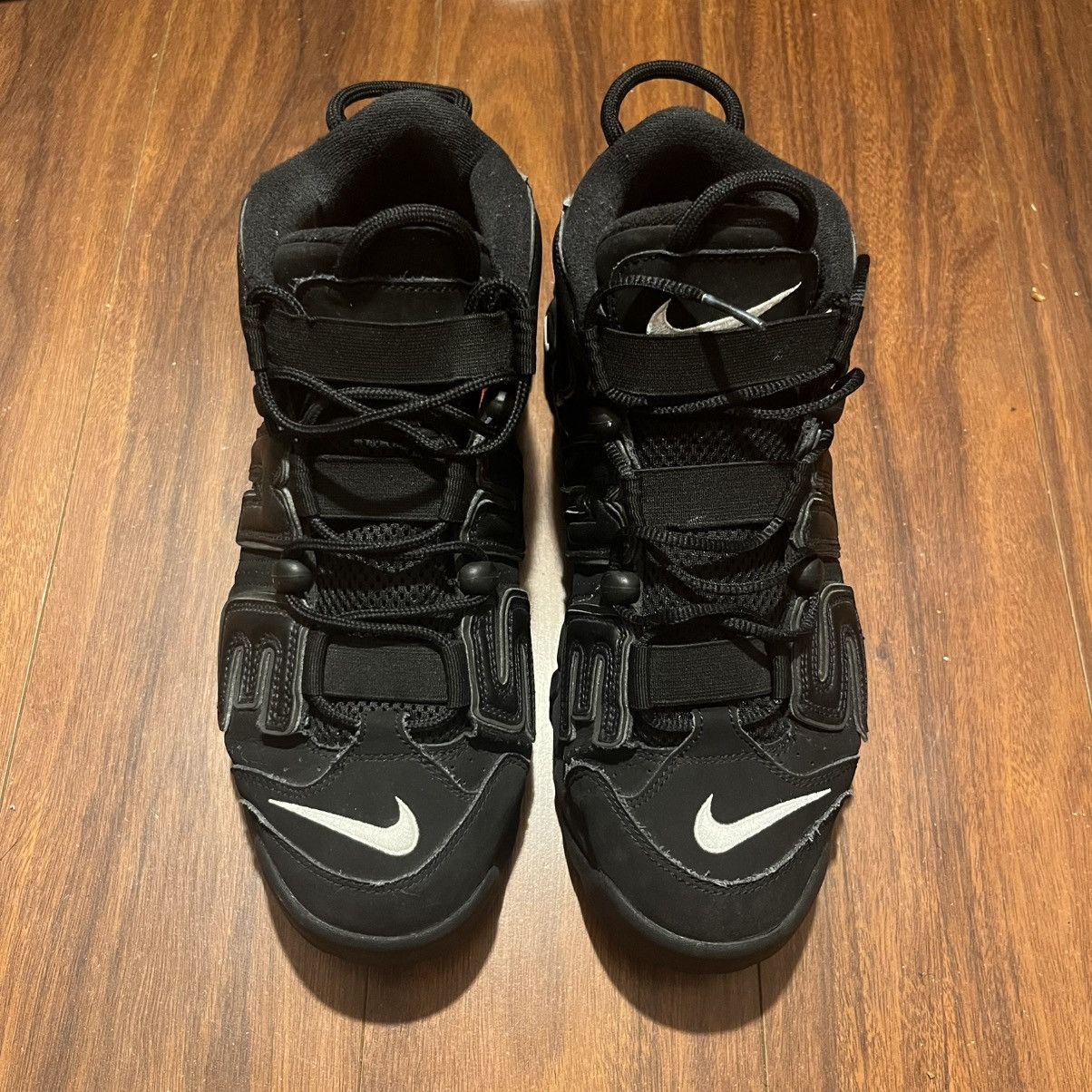 Nike × Supreme Nike Supreme x Air More Uptempo Black 902290-001 Size 9.5 Size US 9.5 / EU 42-43 - 3 Thumbnail