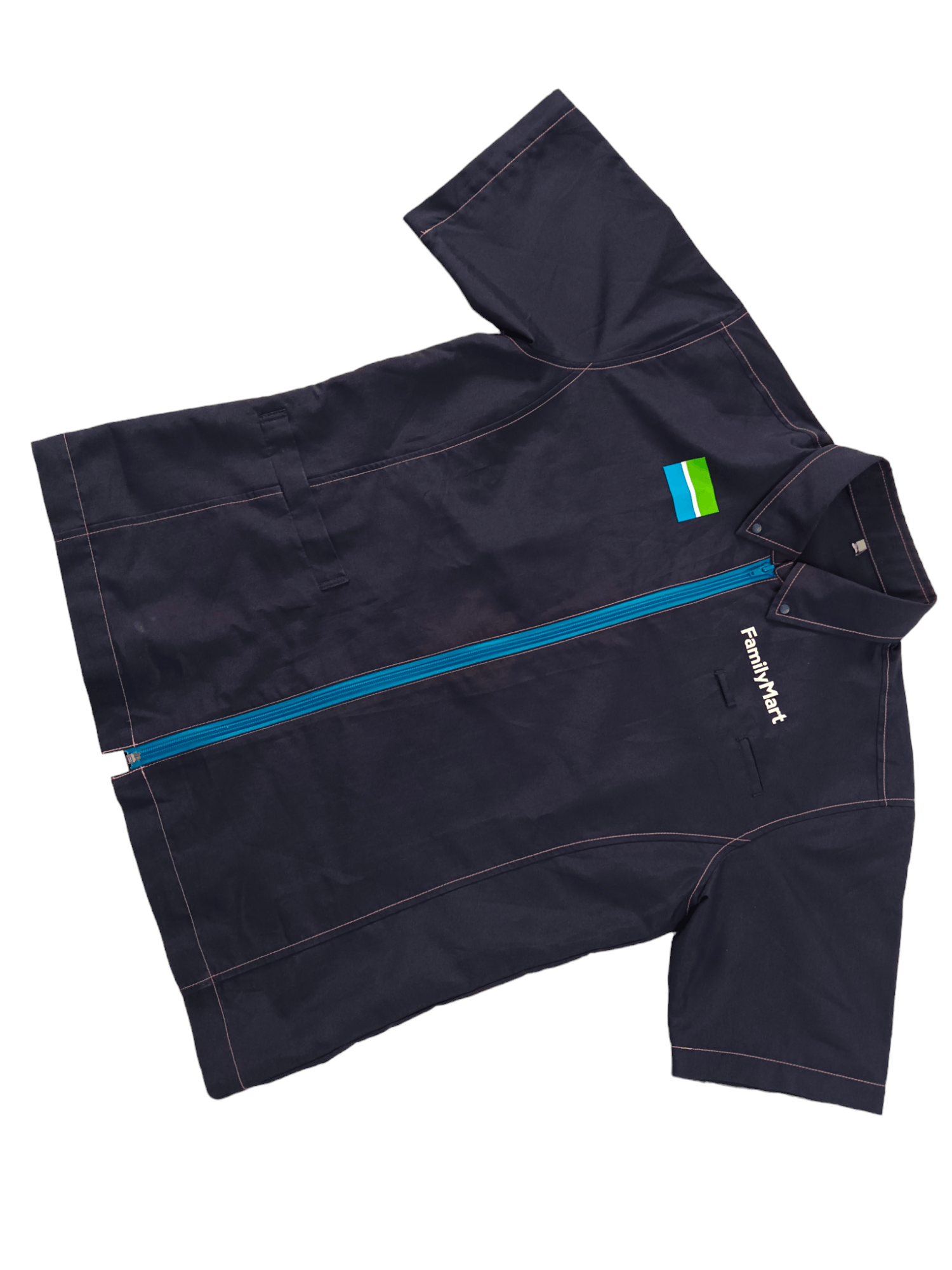 Family Mart Zipper Short Sleeve Shirt