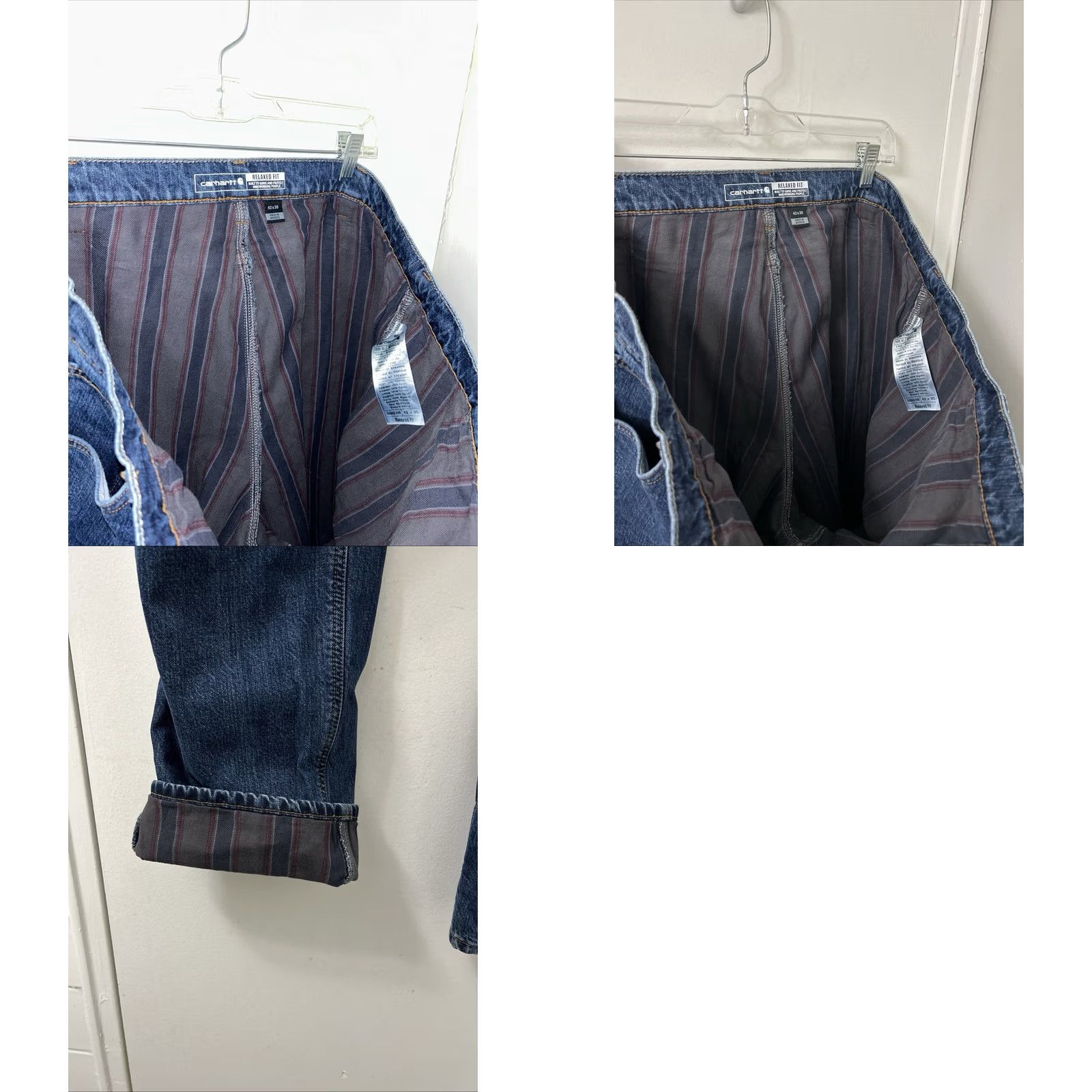 Carhartt Carhartt Jeans Mens 42x30 Blue Relaxed Fit 5-Pocket Denim Work Pants YKK Straight Inseam 30 Size US 42 / EU 58 - 9 Thumbnail