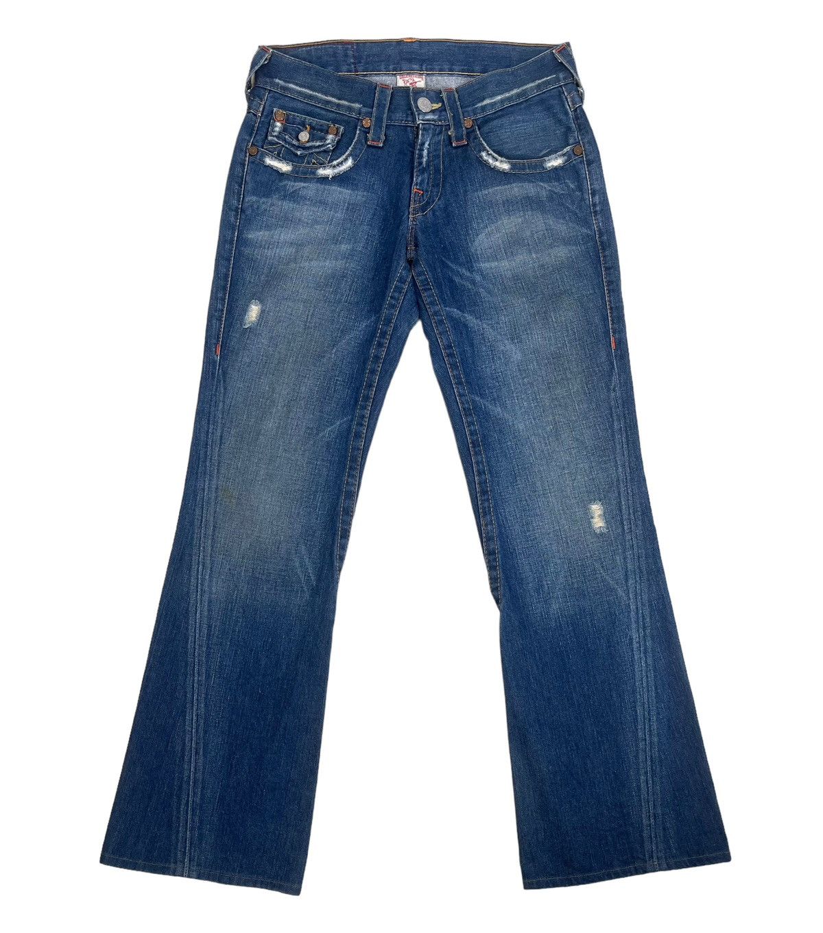 True Religion Flared Distressed Y2k True Religion Joey Jeans Size US 32 / EU 48 - 2 Thumbnail