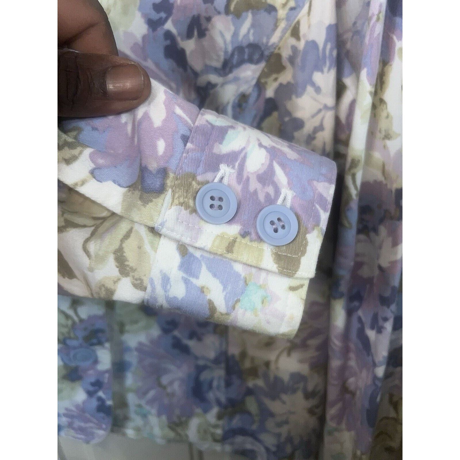 Croft & Barrow Croft & Barrow Trucker Jacket Floral Denim Women’s Sz Medium Size M / US 6-8 / IT 42-44 - 5 Thumbnail