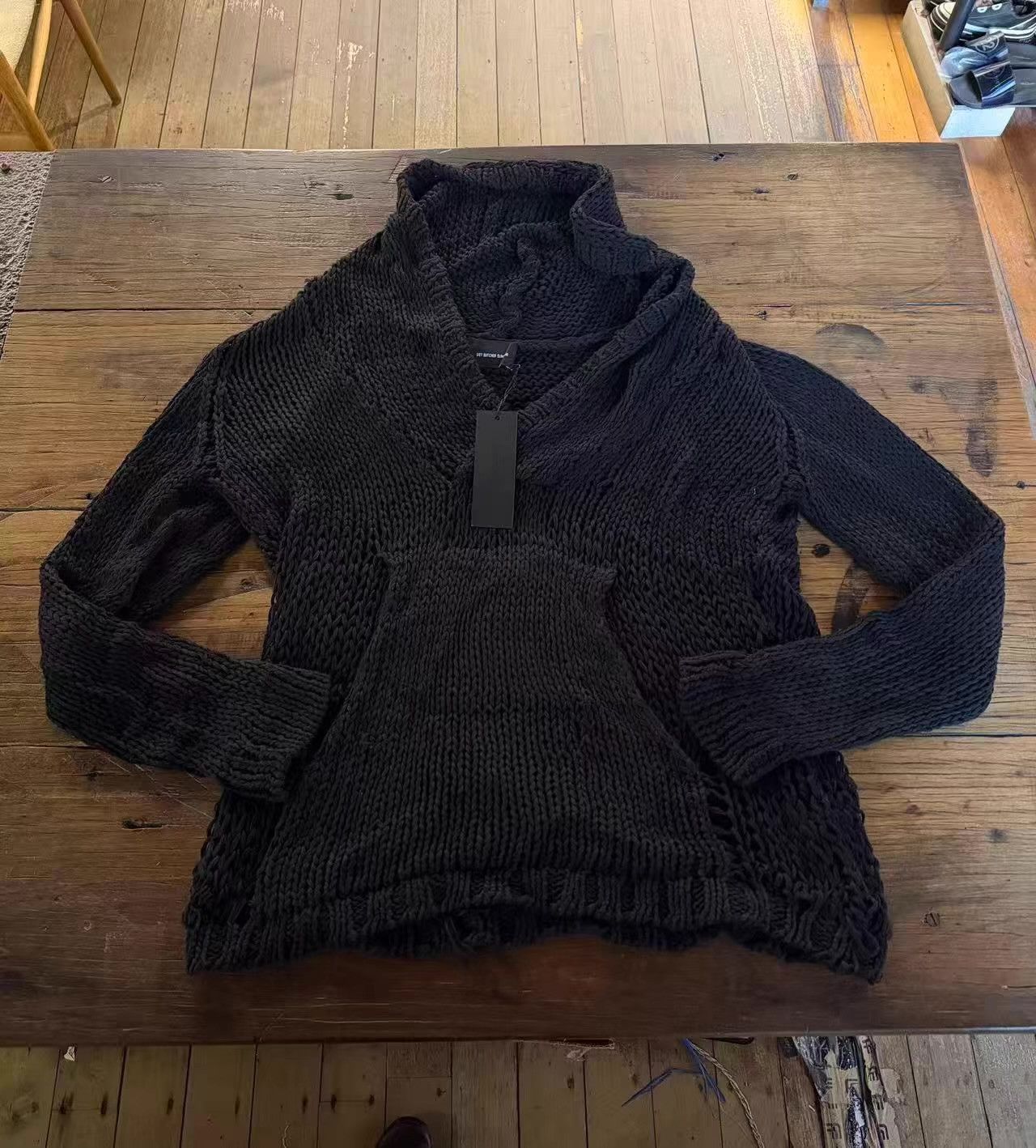 Diet Butcher Slim Skin Diet Butcher Slim Skin 11SS black knit hoodie Ｑ25 Size US M / EU 48-50 / 2 - 1 Thumbnail