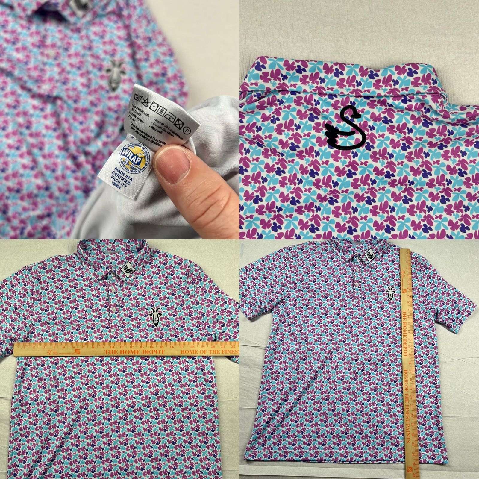 Vintage Swannies Shirt Mens M Polo LIV Golf RangeGoats Floral Bubba Watson Size US M / EU 48-50 / 2 - 8 Thumbnail