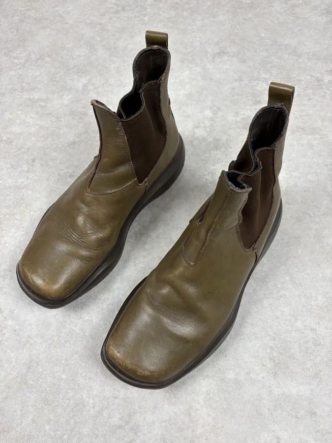 Prada FW1999 Prada Green Forest Leather Vibram Ankle Boots Size US 9 / EU 42 - 3 Thumbnail