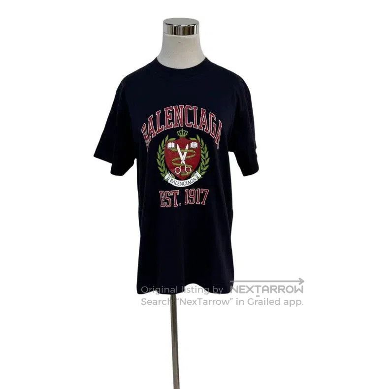 Balenciaga Balenciaga Scissors Wheat Logo T-shirt S. Size US S / EU 44-46 / 1 - 1 Thumbnail
