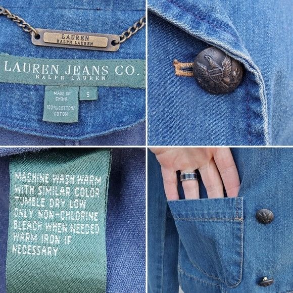 Ralph Lauren × Vintage Vintage 90s y2k Ralph Lauren Double Breasted Cropped Trench Size S / US 4 / IT 40 - 3 Thumbnail