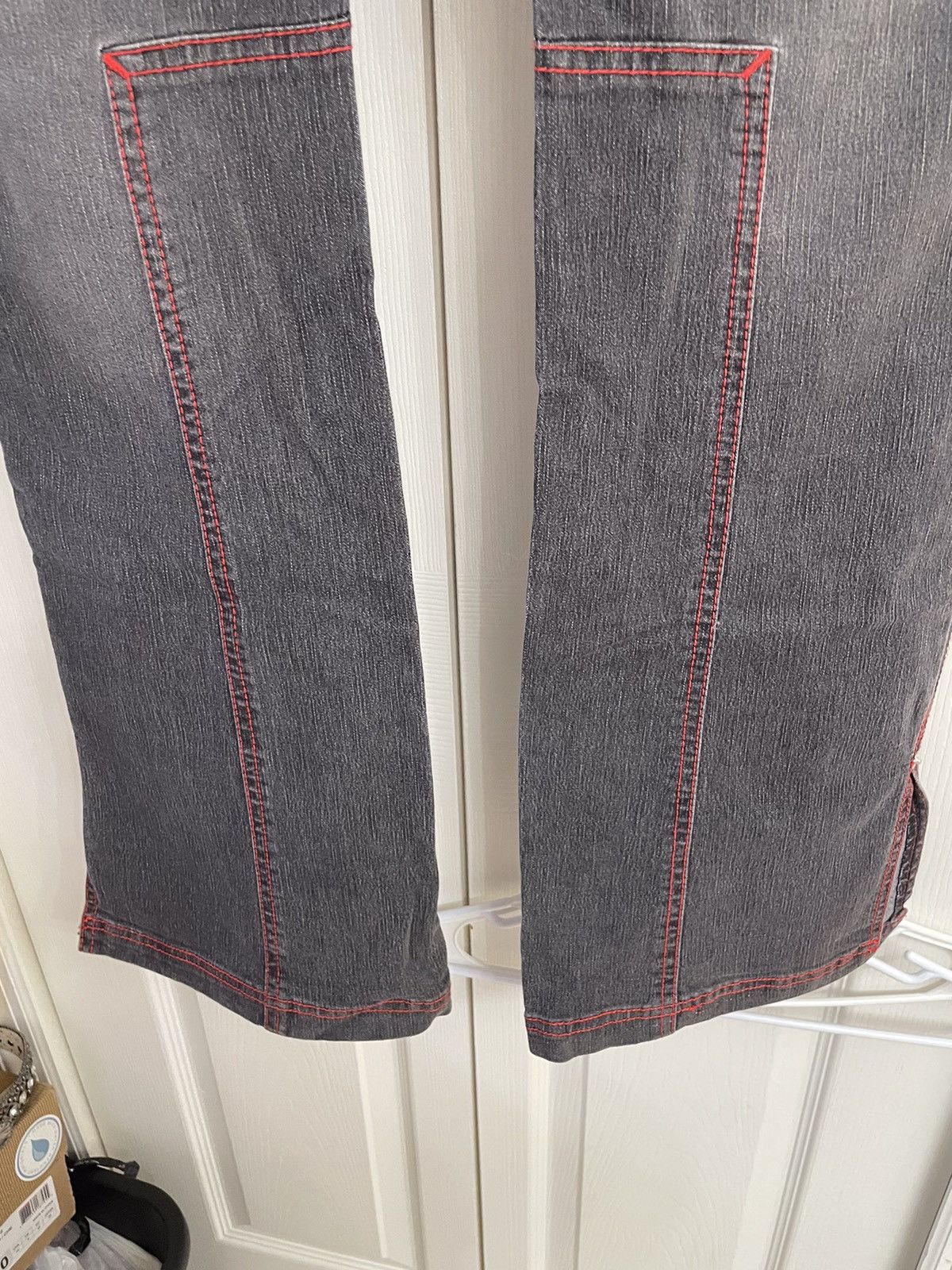 Ecko Unltd. Echo Red Sz13 Jeans Satin Drawstring Waistband, Slits Back Size 36" / US 14 / IT 50 - 6 Thumbnail