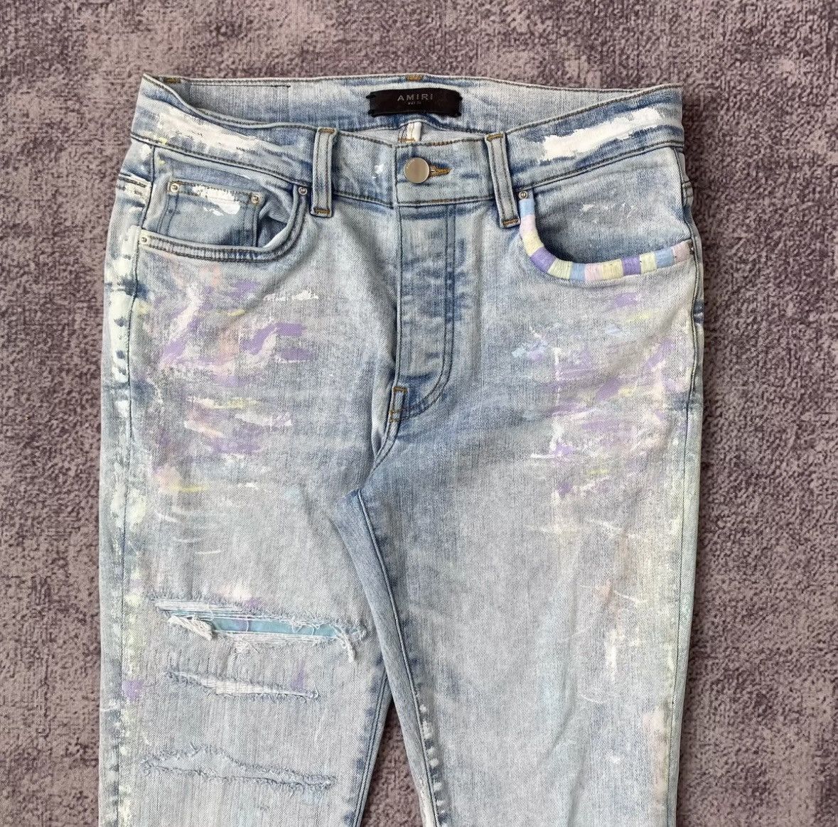 Amiri Amiri Color splash ink destroys jeans Size US 30 / EU 46 - 3 Thumbnail