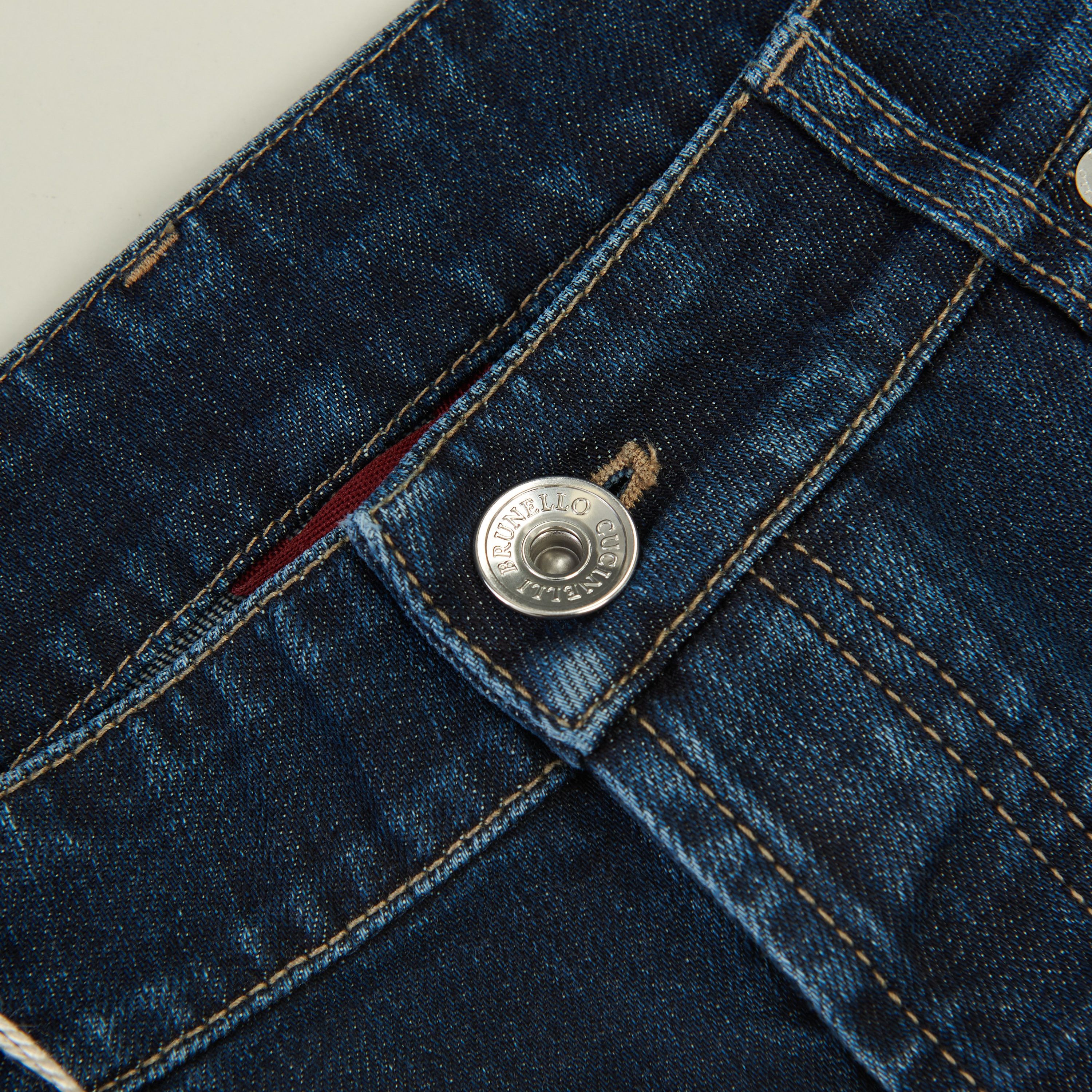 Brunello Cucinelli Slim Fit Five Pocket Jeans Trousers In Dark Blue Denim Size US 40 / EU 56 - 12 Thumbnail