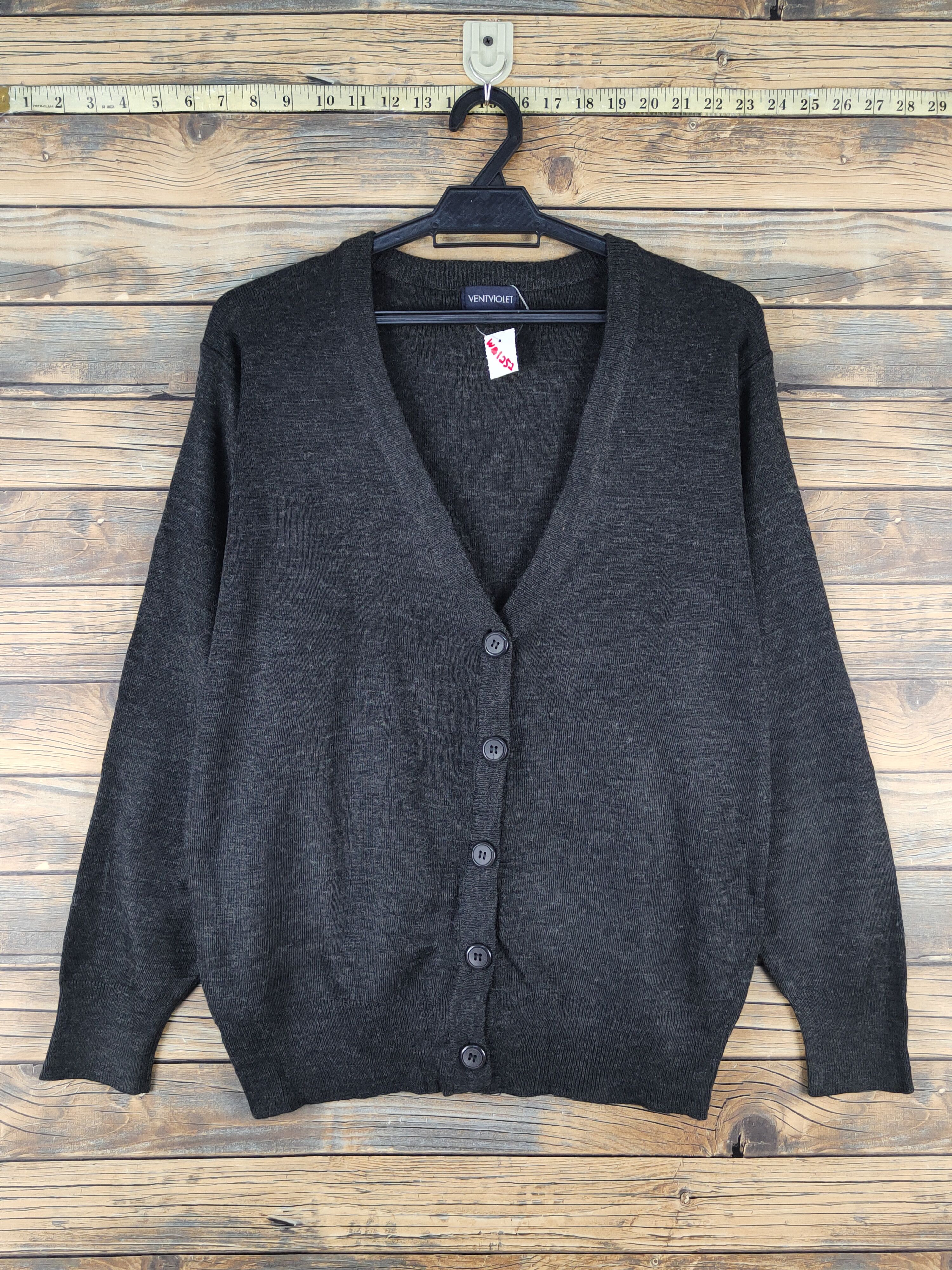 Homespun Knitwear × Japanese Brand Ventviolet Black Knitwear Cardigan#W1252 Size US M / EU 48-50 / 2 - 1 Thumbnail