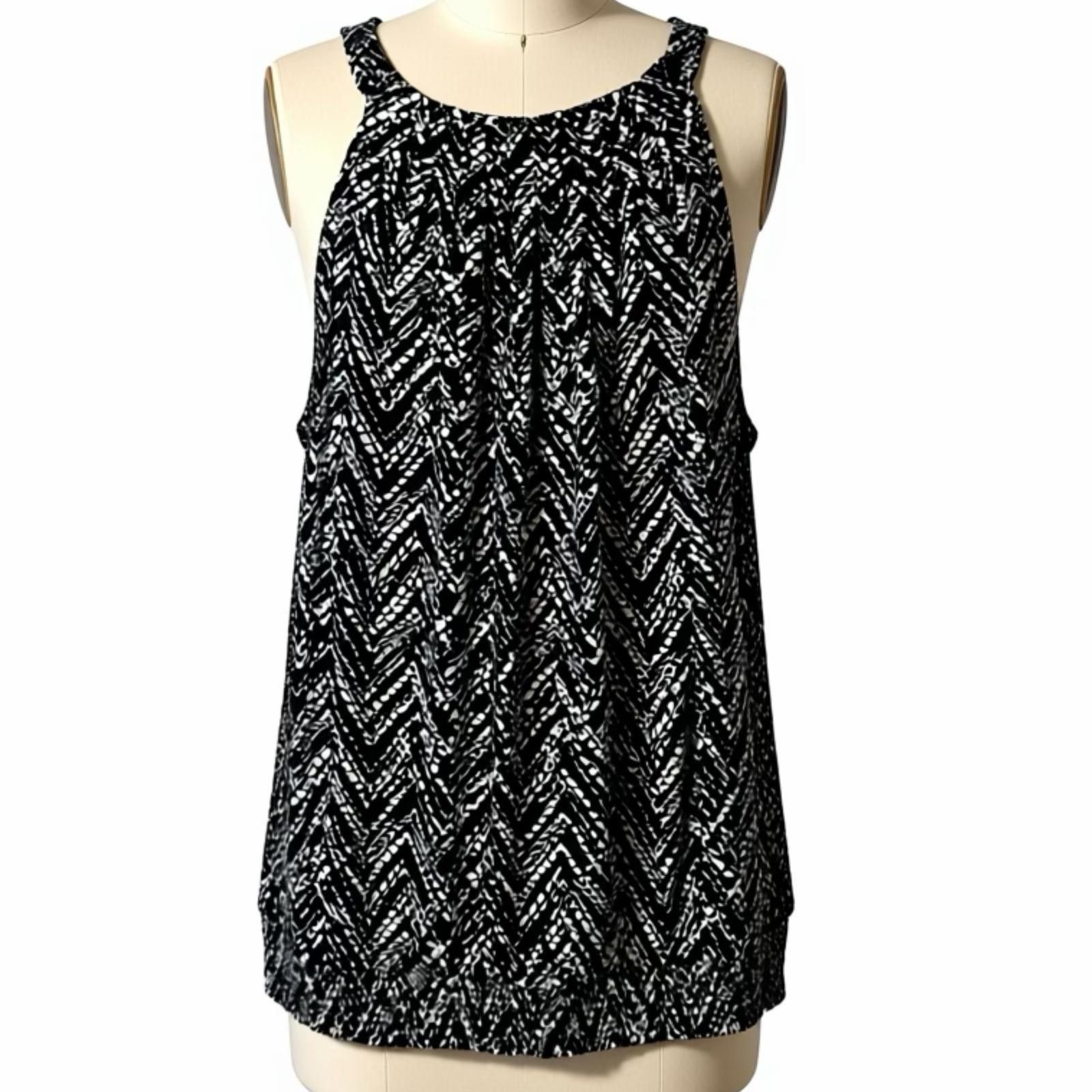 Other White House Black Market Patterned Sleeveless Top Size Large Size L / US 10 / IT 46 - 1 Thumbnail