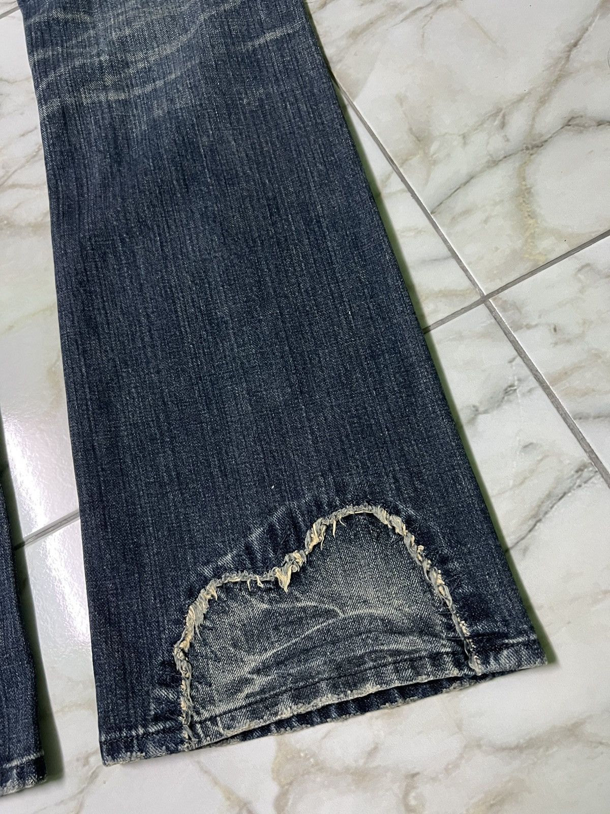 If Six Was Nine × Lee 💥FLARE💥VINTAGE LEE RIDER WASHED DISTRESS JEAN JAPAN Size US 33 - 14 Thumbnail