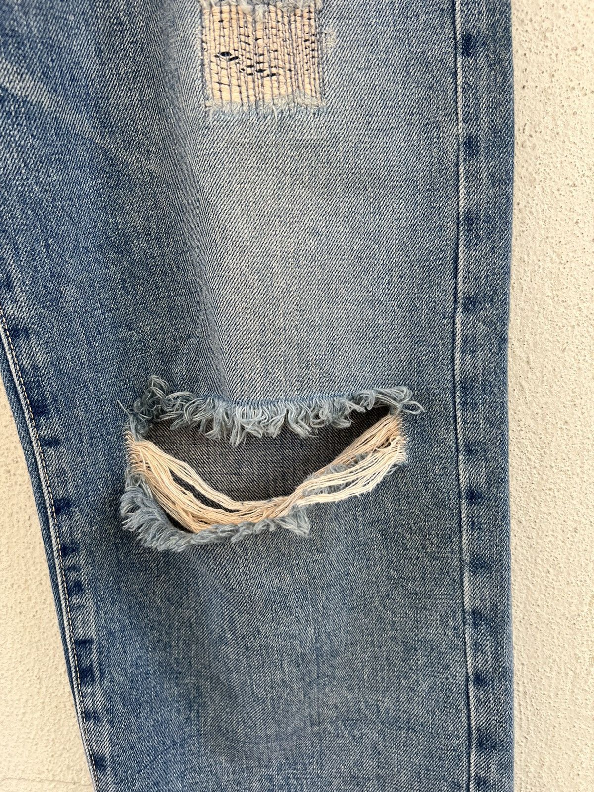 Devilock Vintage Devilock Vengeance Distress Mud Denim Selvedge Jeans Size US 32 / EU 48 - 12 Thumbnail