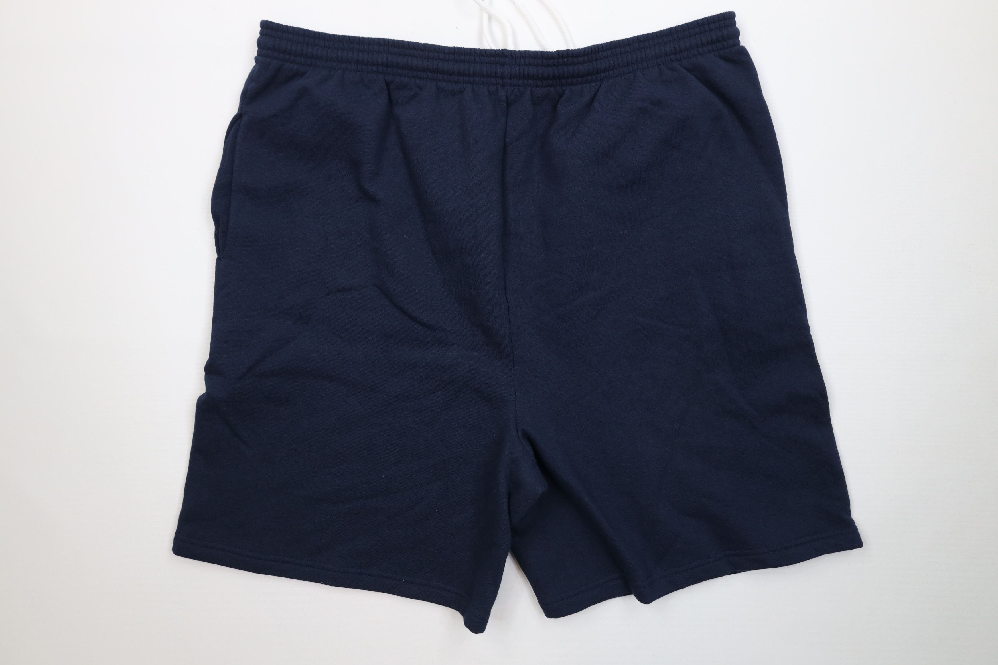Vintage Vintage 90s Streetwear Blank Sweatpants Shorts Navy Blue Size US 40 / EU 56 - 7 Thumbnail