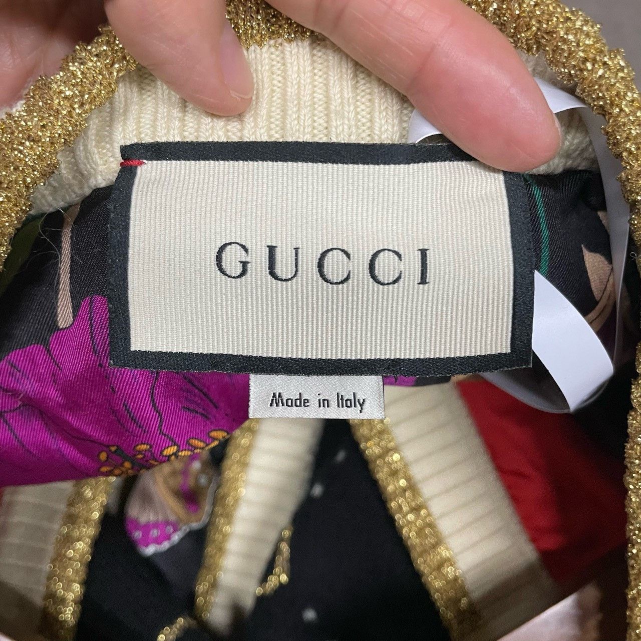 Gucci Gucci Black gold full-printed cardigan sweater 2501-Nextarr Size US XXS / EU 40 - 5 Thumbnail