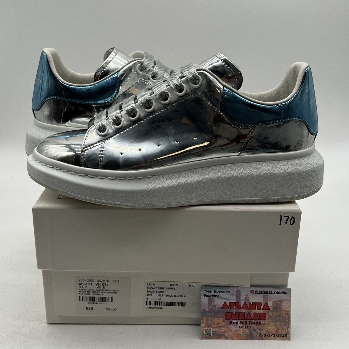 Alexander McQueen Alexander Mqueen magic mirror silver Size US 7 / EU 40 - 1 Thumbnail