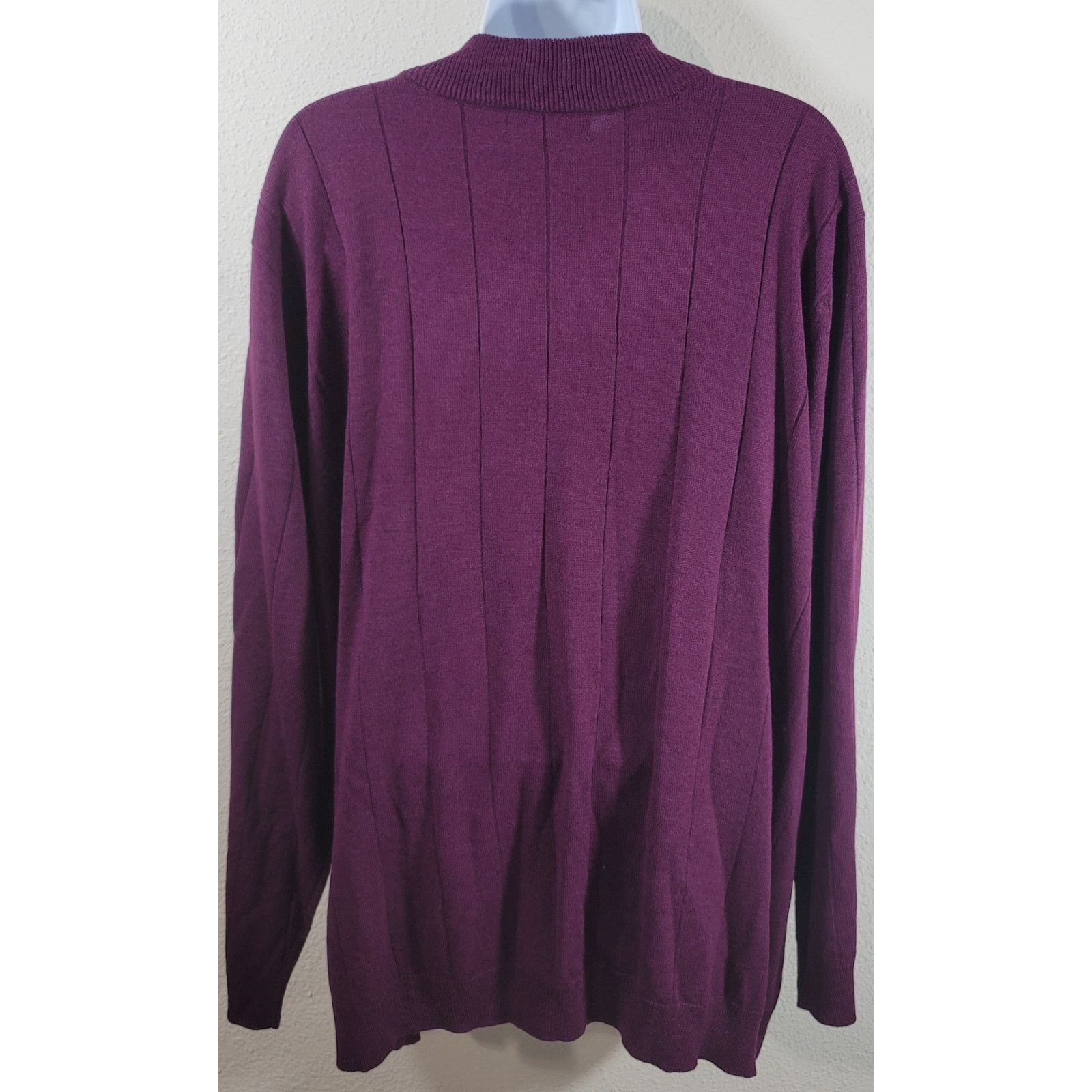 Other Roaman's Purple High Crew Neck Long Sleeve Top 2X 26W 28W Size XXL / US 16-18 / IT 52-54 - 2 Thumbnail