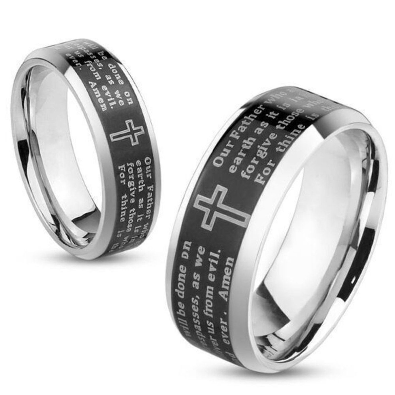 Other Lord's Prayer Black Stainless Steel Ring‎ Size 10 Size ONE SIZE - 1 Preview