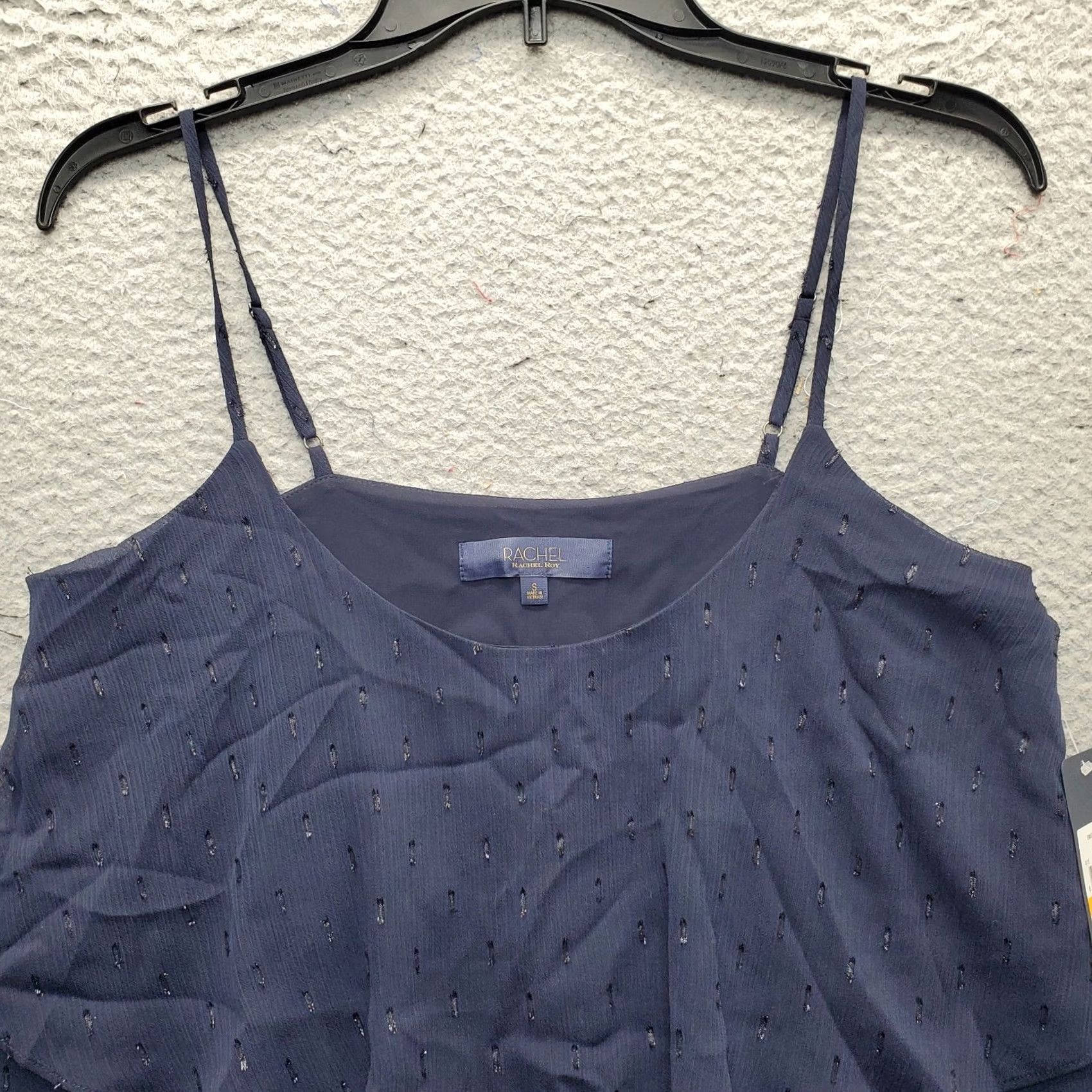 Vintage Rachel Roy Camisole Top Womens Small Blue Austen Tiered Layered Spaghetti Straps Tank Sleeveless XS? Size S / US 4 / IT 40 - 5 Thumbnail
