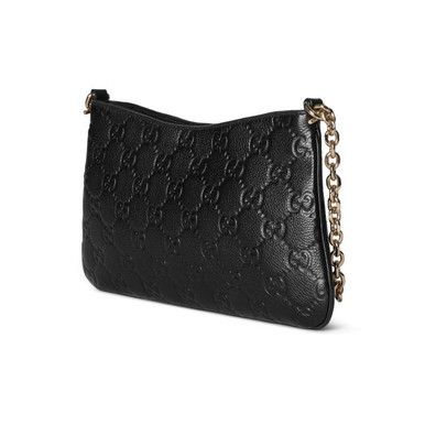 Gucci o1la5ras0526 Size: OS / GG Emblem Medium Shoulder Bag Black Size ONE SIZE - 4 Thumbnail