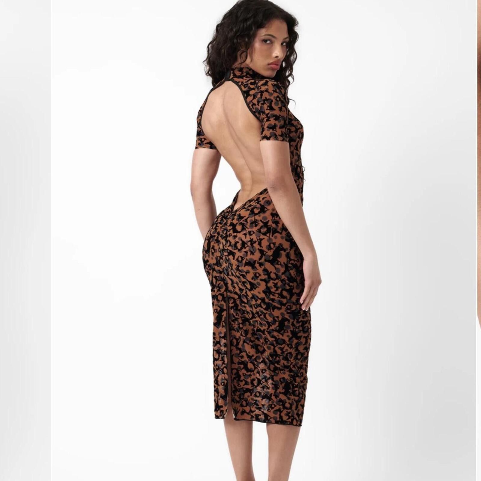 Other Poster Girl - KNOCKOUT DRESS CHESTNUT LEOPARD PRINT Size M / US 6-8 / IT 42-44 - 2 Thumbnail