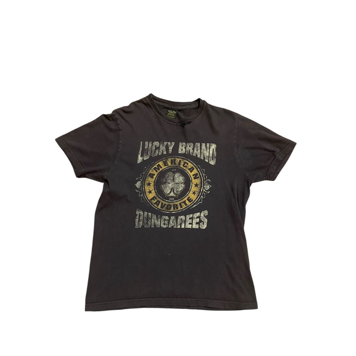 Lucky Brand × Vintage Vintage Gray Y2K Lucky Brand Dungaree Men T Shirt Sz XS Size US XS / EU 42 / 0 - 1 Thumbnail