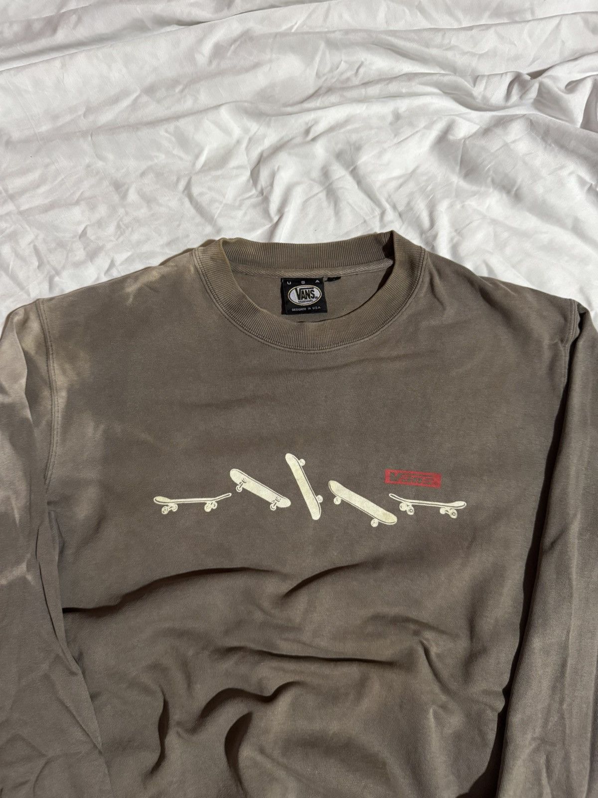 Vans Faded Moss Vintage Vans Skateboard Sweatshirt Size US M / EU 48-50 / 2 - 2 Thumbnail