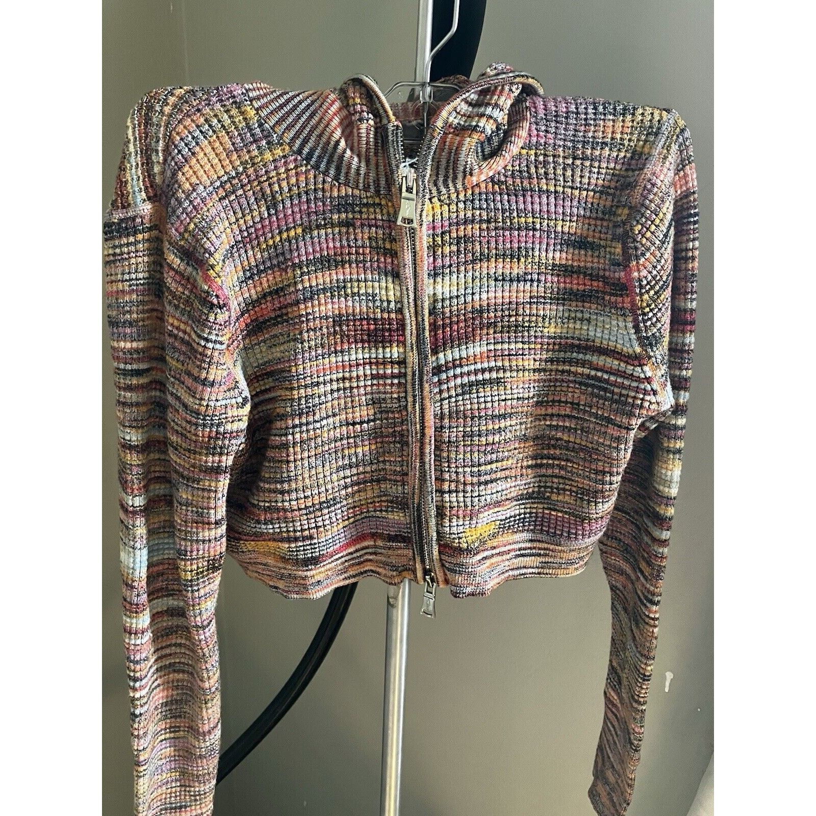 &Daughter Courage multi colored half hoodie sweater juniors size small Size S / US 4 / IT 40 - 1 Thumbnail