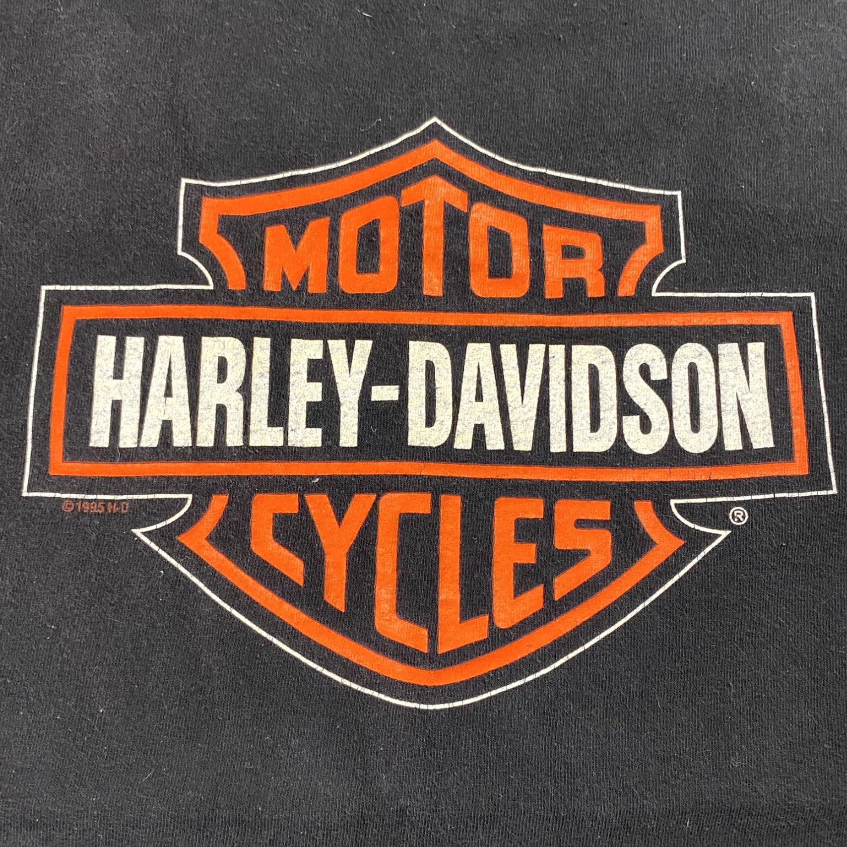Harley Davidson VINTAGE Harley-Davidson T-Shirt Men XL Black 90s Motorcycle Biker Cape Cod Pocasett Made in USA Size US XL / EU 56 / 4 - 3 Thumbnail