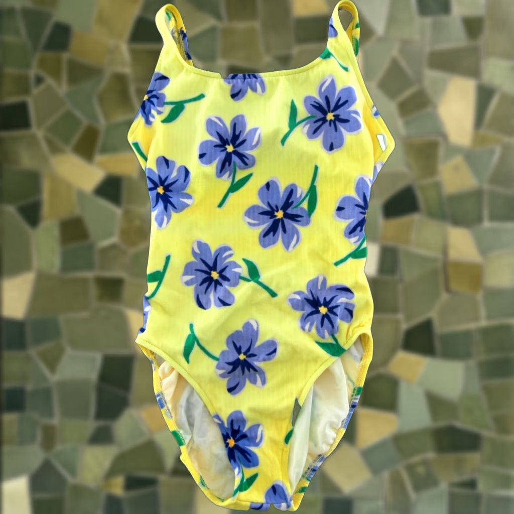 Jantzen VINTAGE South Point Jantzen One Piece Swimsuit 10 Floral Yellow Blue Green Womens Size ONE SIZE - 1 Thumbnail