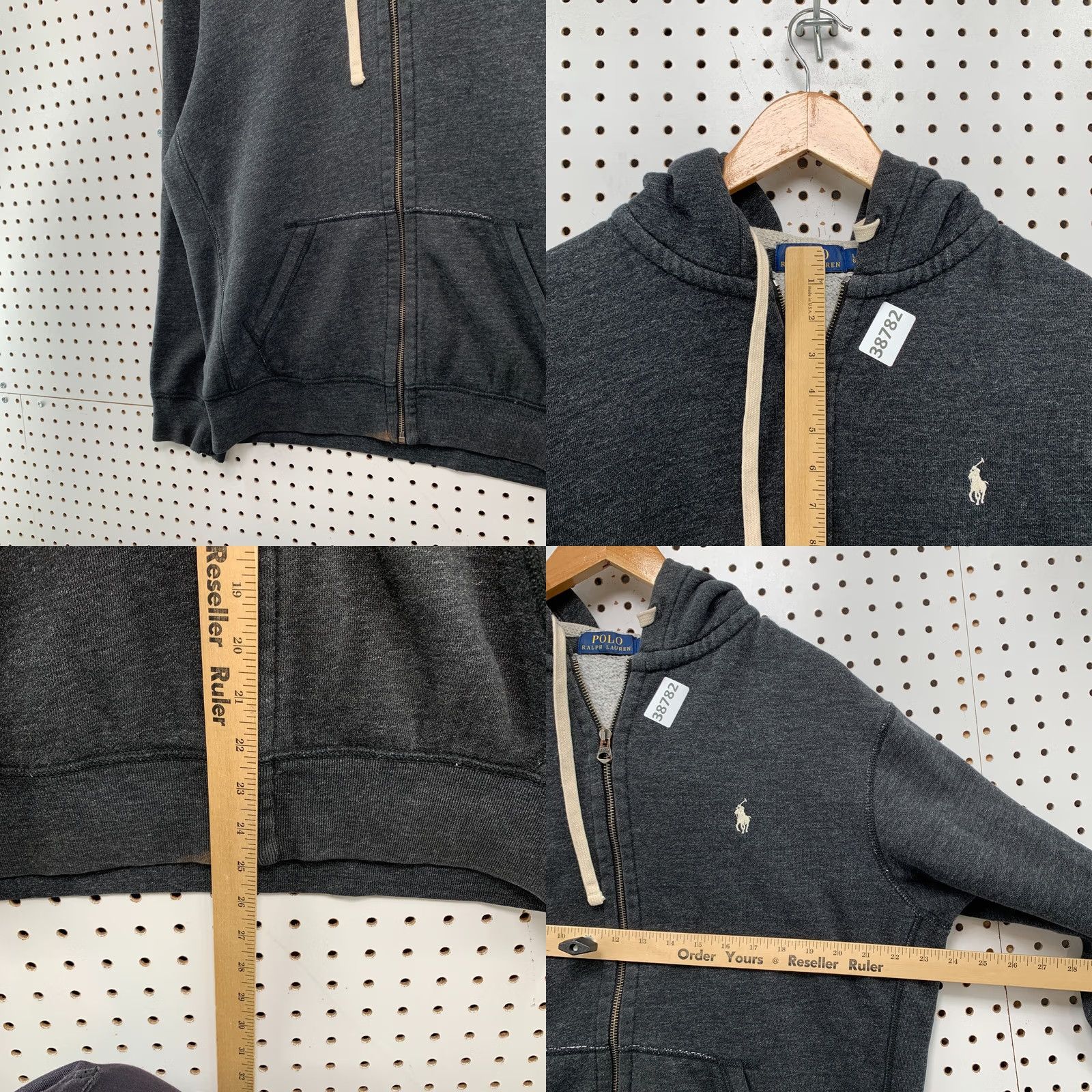 Polo Ralph Lauren Polo Ralph Lauren Hoodie Zip Sweatshirt Mens Large Thermal Hooded Gray Size US L / EU 52-54 / 3 - 9 Thumbnail