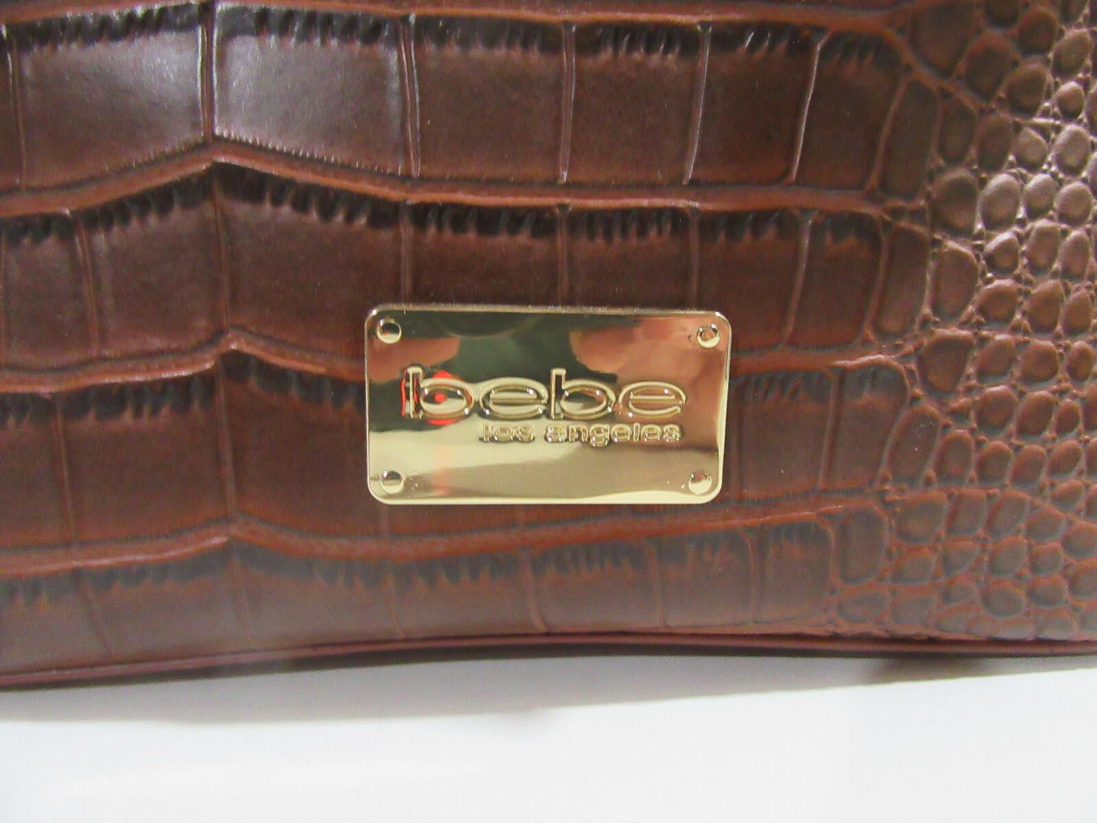 United Colors Of Benetton Bebe Crista Croco Dome Satchel Crossbody Bag Chestnut Brown Size ONE SIZE - 8 Thumbnail