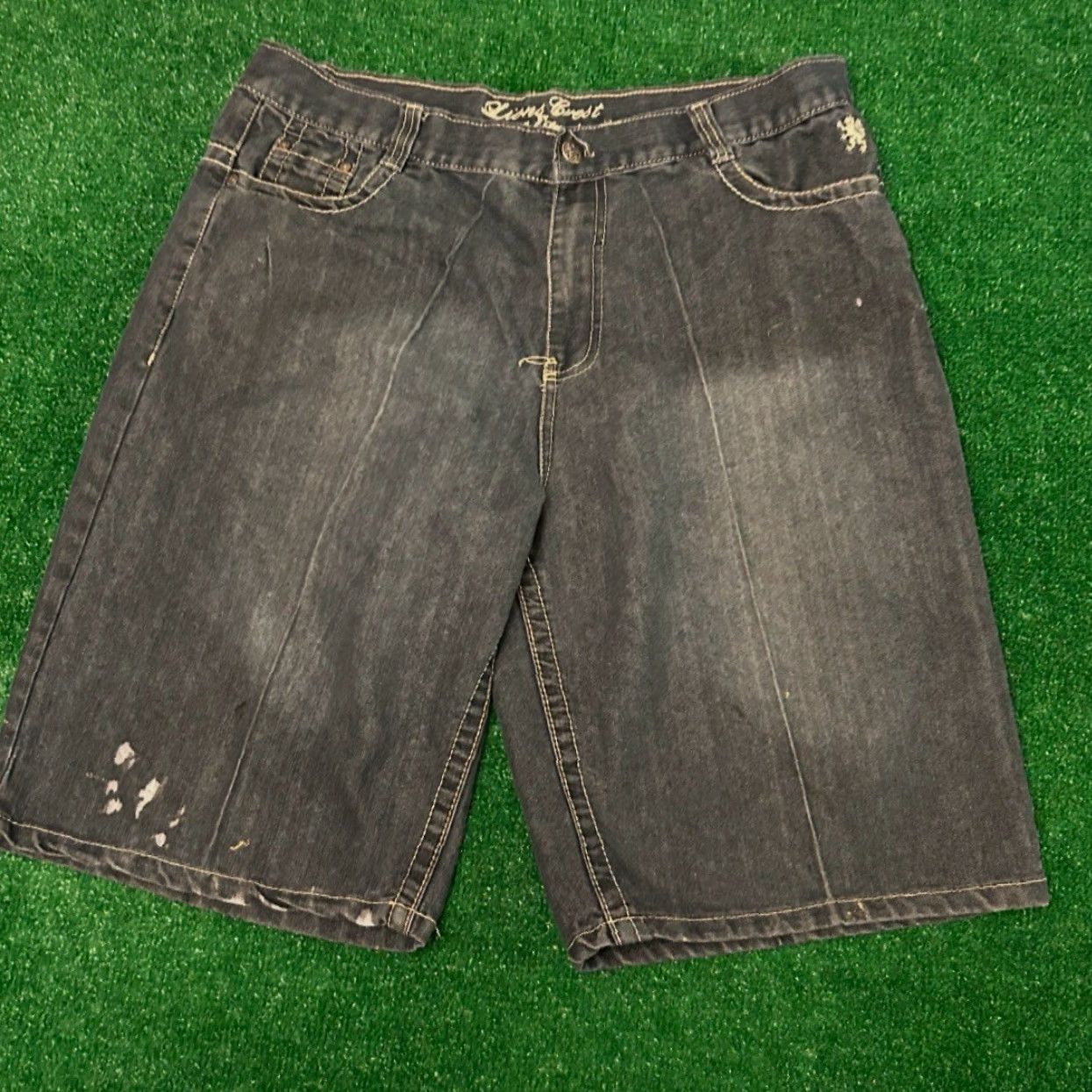 Vintage VINTAGE Lions Crest Baggy Hip Hop Skater Grunge Jeans Shorts Men SZ 38 JNCO Jorts Blue 90s Grunge Hip Hop Pockets Mens Size US 38 / EU 54 - 2 Thumbnail