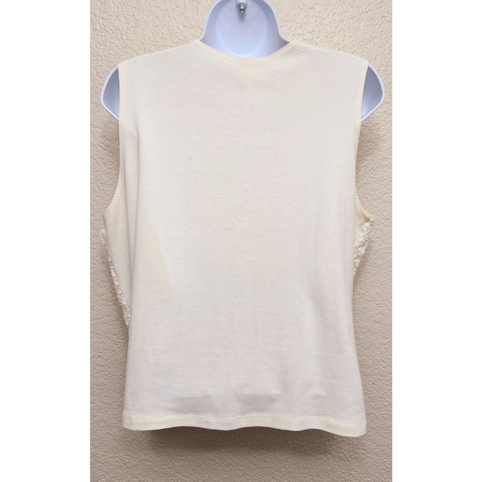 Other Vintage Clearwater Creek Ivory Lace Lined Sleeveless Top L Size L / US 10 / IT 46 - 3 Thumbnail