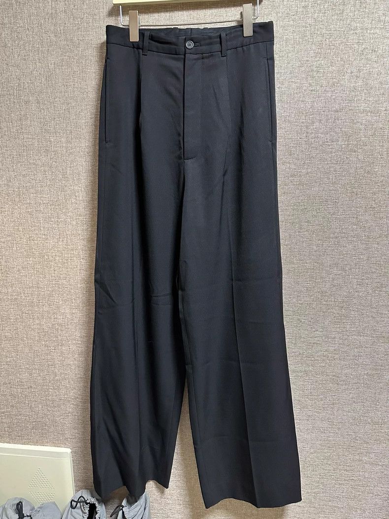 Balenciaga Balenciaga Wide-Leg Wool Suit Pants Size US 28 / EU 44 - 1 Thumbnail