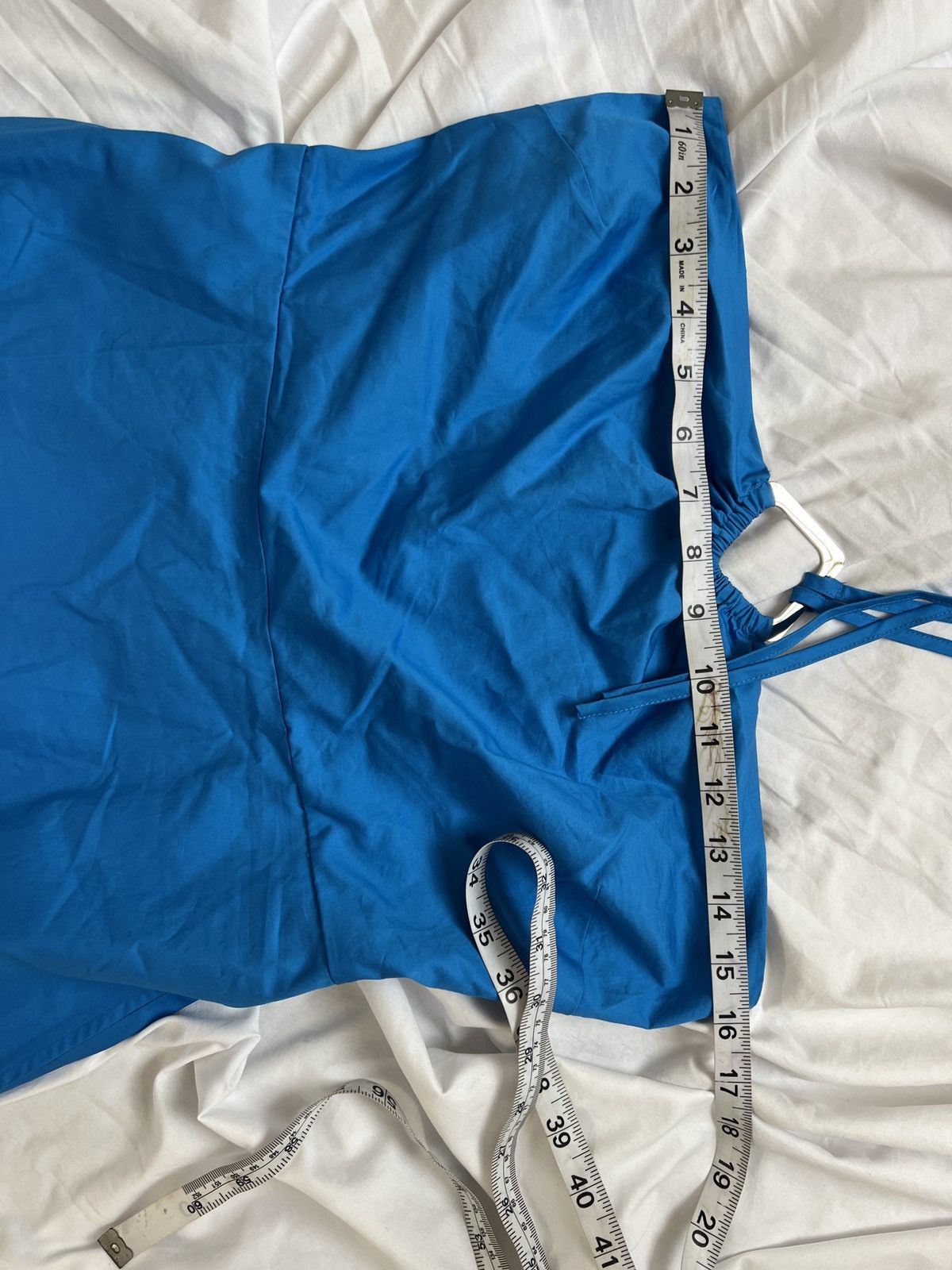 Boston Proper Boston Proper Hardware Halter Tiered Poplin Maxi Dress Size M / US 6-8 / IT 42-44 - 6 Thumbnail