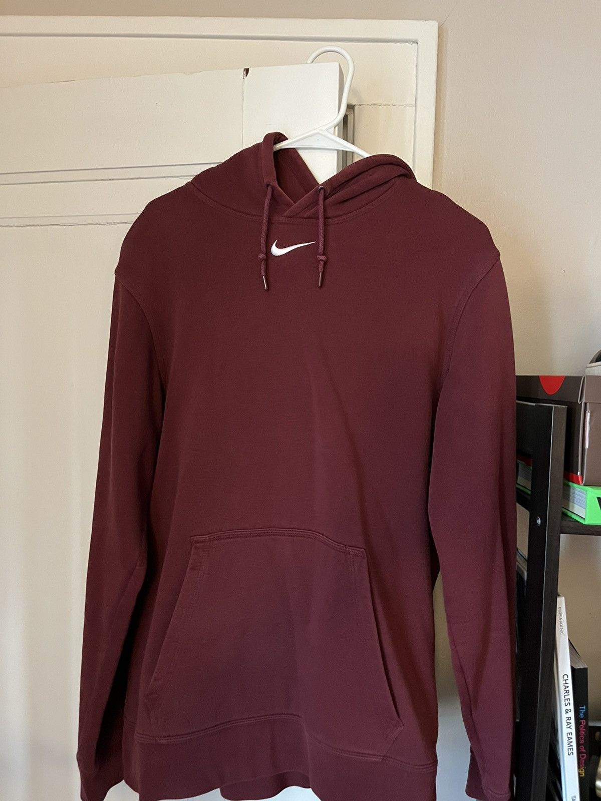 Red Nike Center Check Hoodie Nike Club Chenille Logo Hoodie In Red