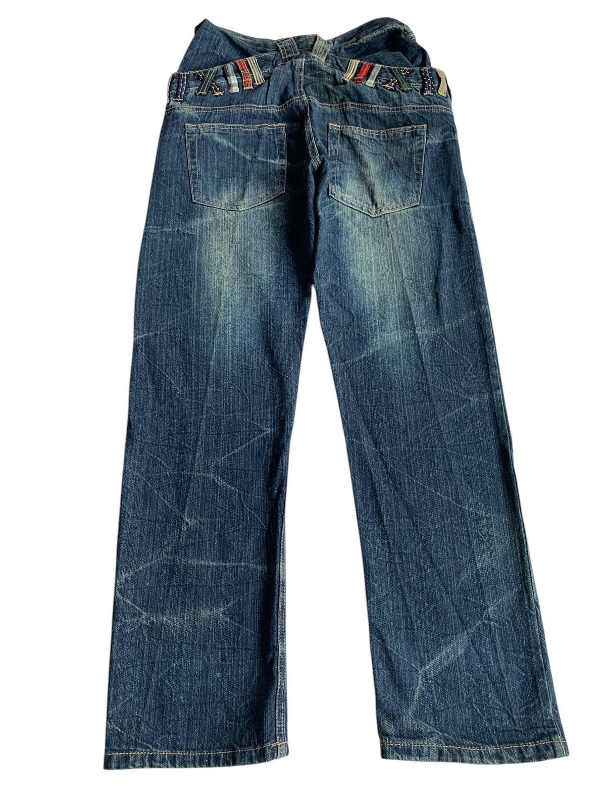 If Six Was Nine DOUBLE WAIST JAPANESE UNKNOWN PUNK STYLE RUSTY DENIM🎌☠️ Size US 30 / EU 46 - 4 Thumbnail