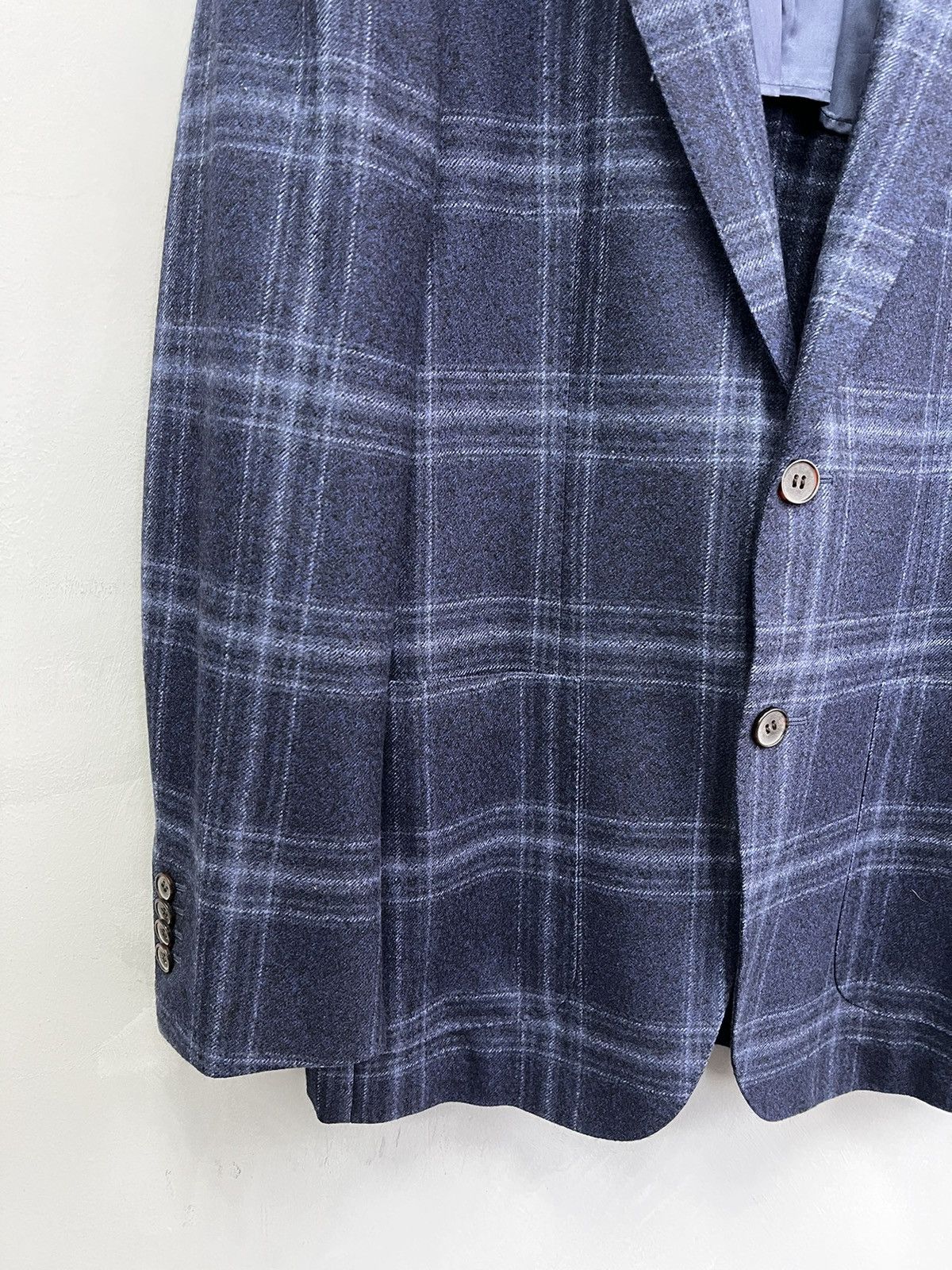 Designer × Suitsupply SUITSUPPLY Blazer Jacket HAVANA HL Navy CHECK Wool EU48 Size 48R - 3 Thumbnail